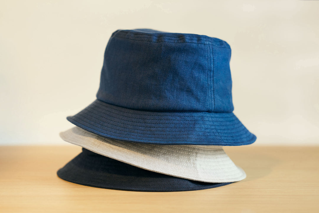 câbleami - Linen Herringbone Bucket Hat