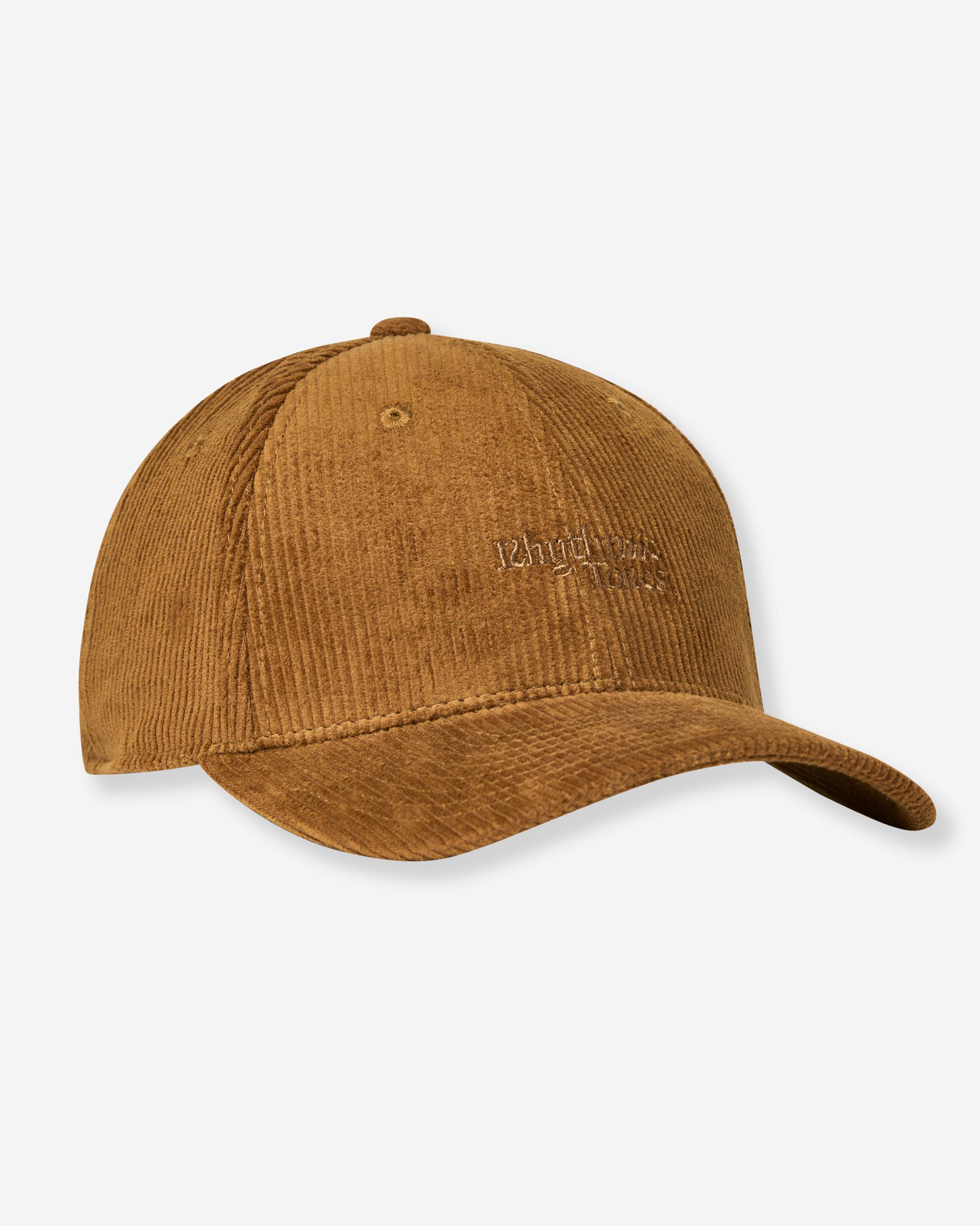 Corduroy Baseball Cap with Gold Emblem - Brown Vintage Logo Corduroy Cap – Hazel Green Apparel, Ltd main image 3