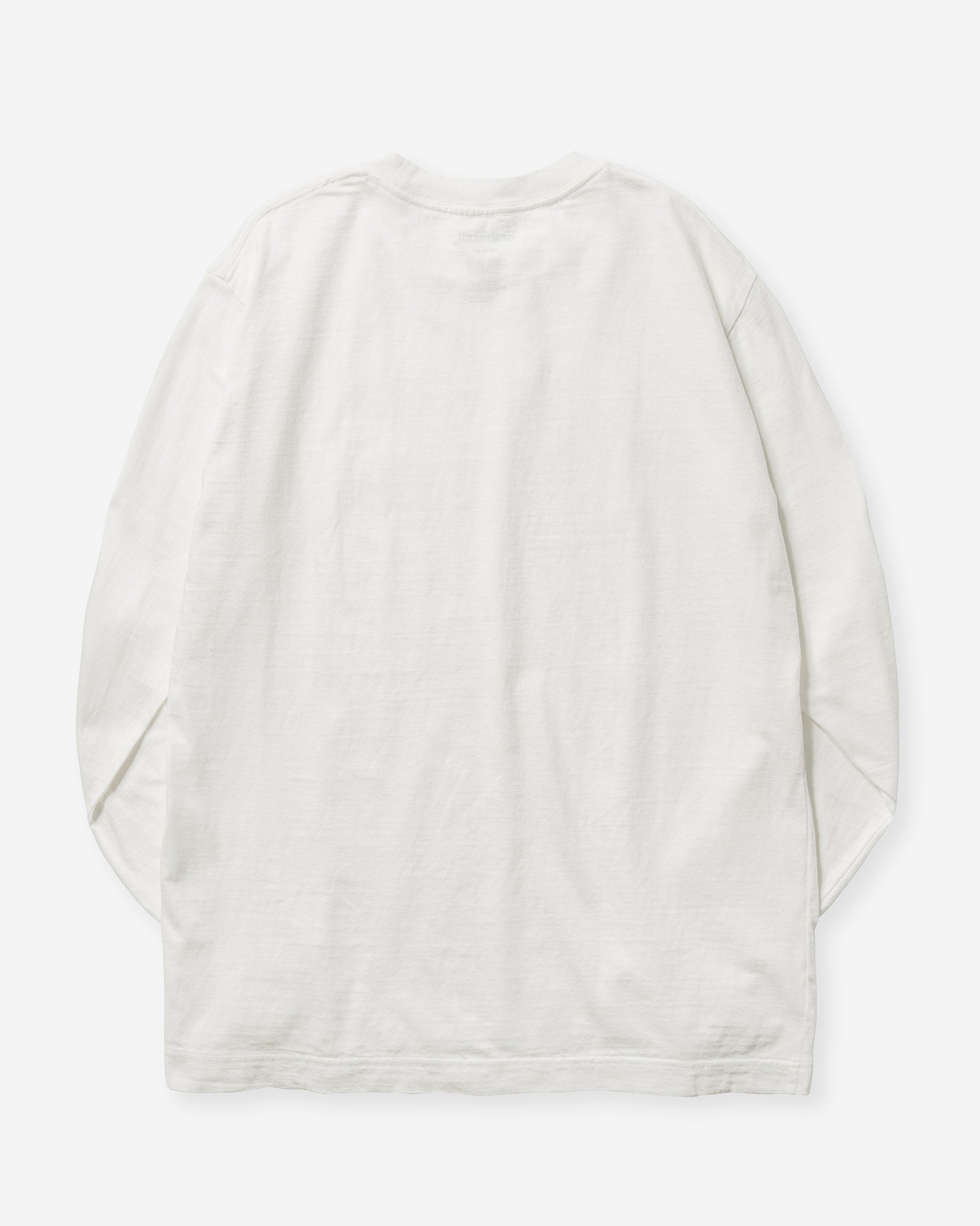 Recycled Cotton Blend Crewneck L/S - White