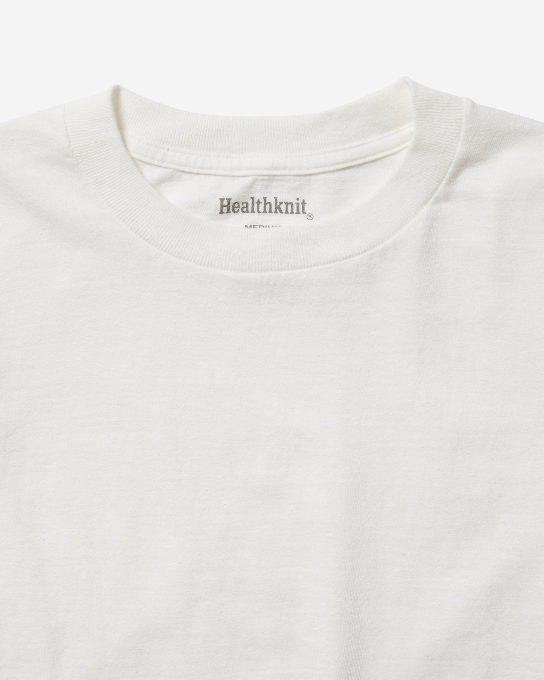 Recycled Cotton Blend Crewneck L/S - White