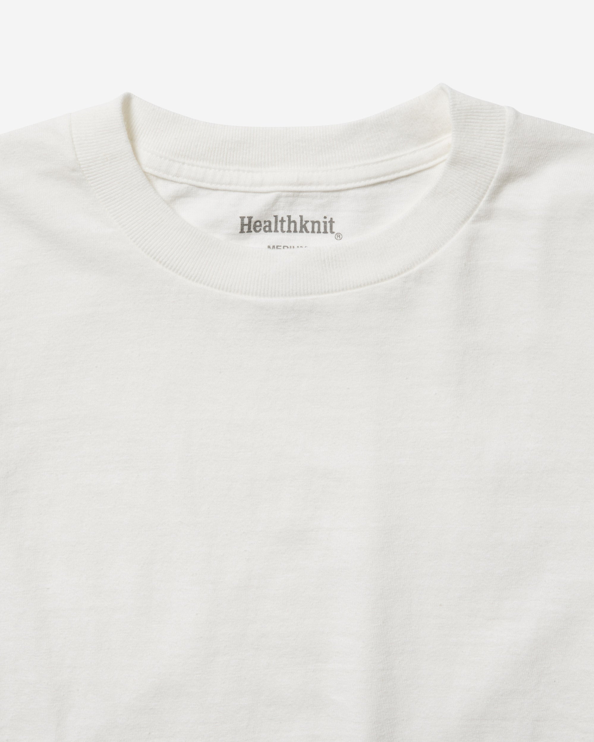 Recycled Cotton Blend Crewneck L/S - White