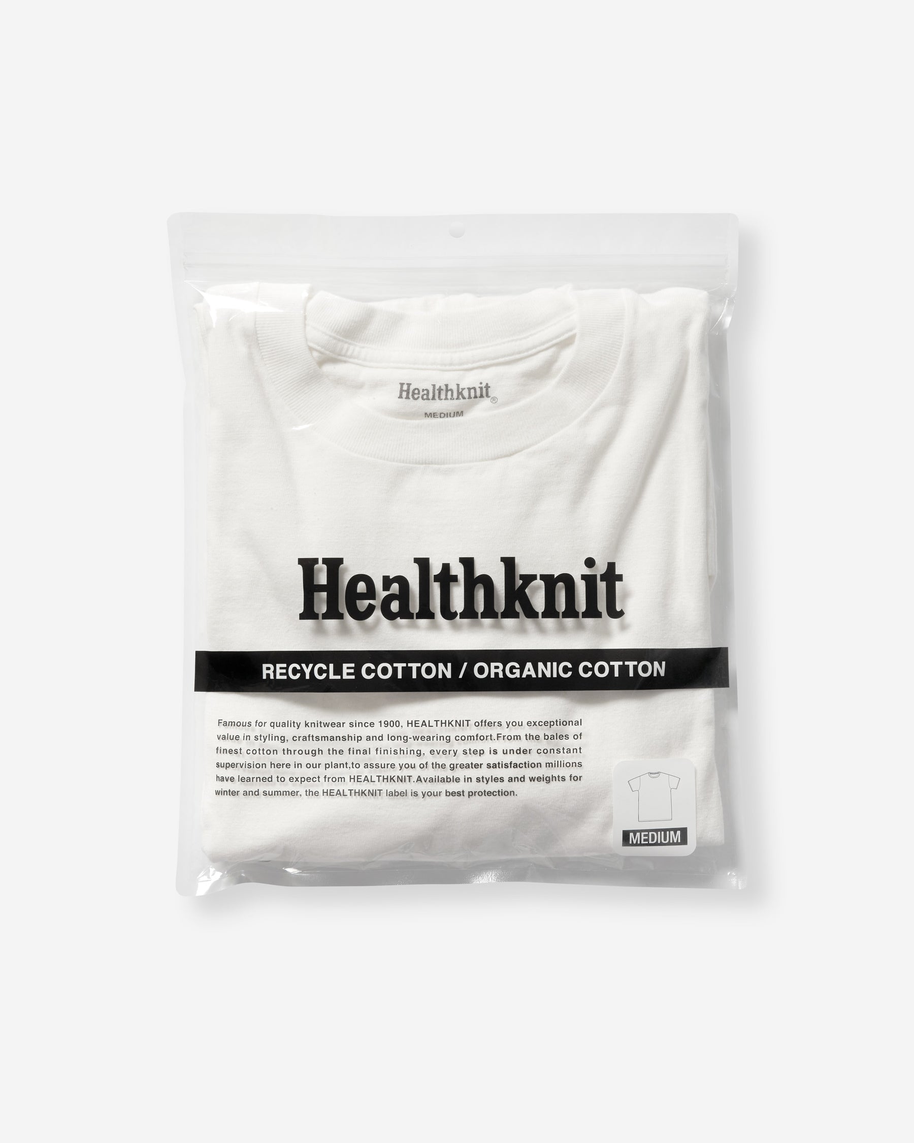 Recycled Cotton Blend Crewneck S/S - White