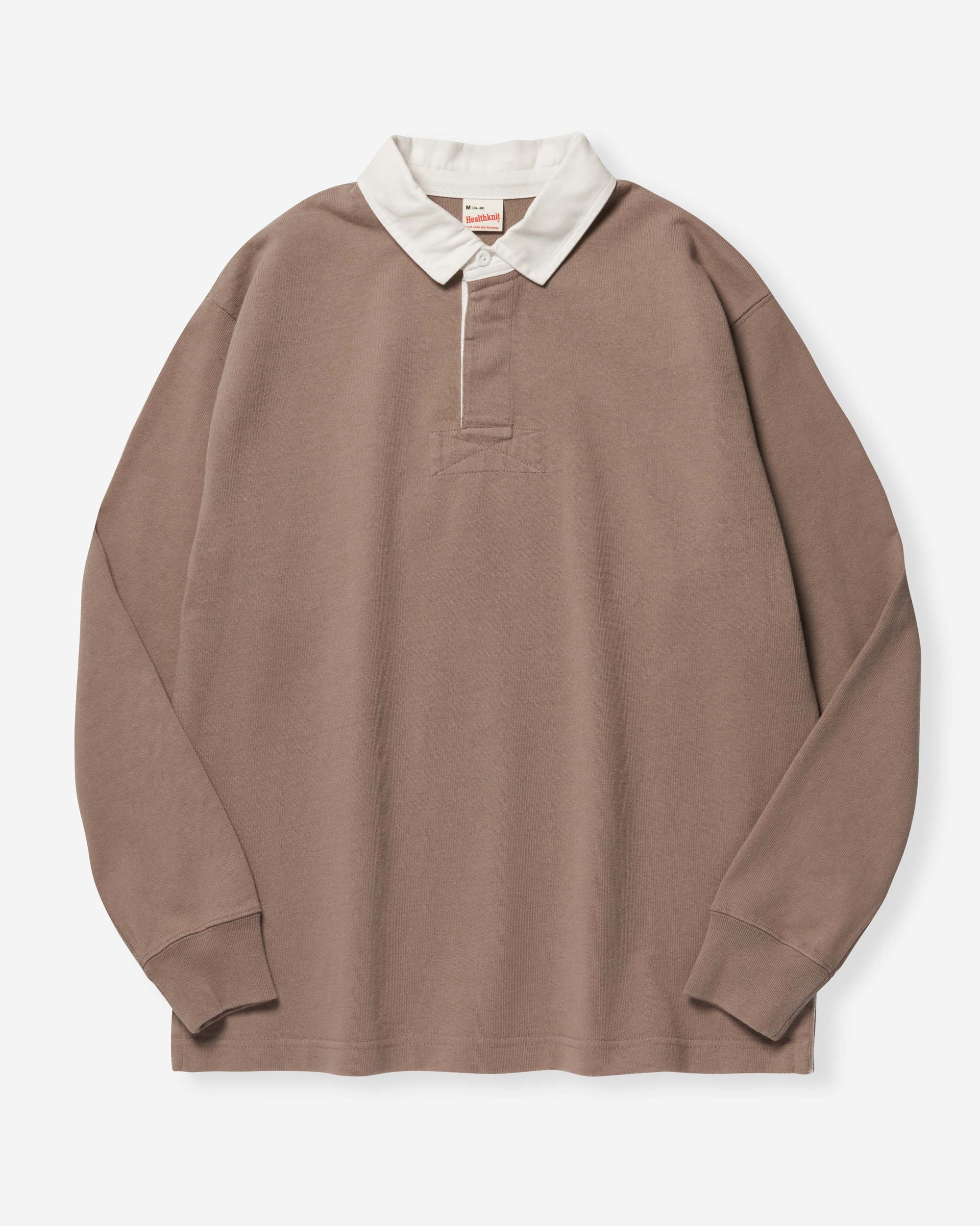 Hefty Jersey Rugby L/S Shirt - Mocha