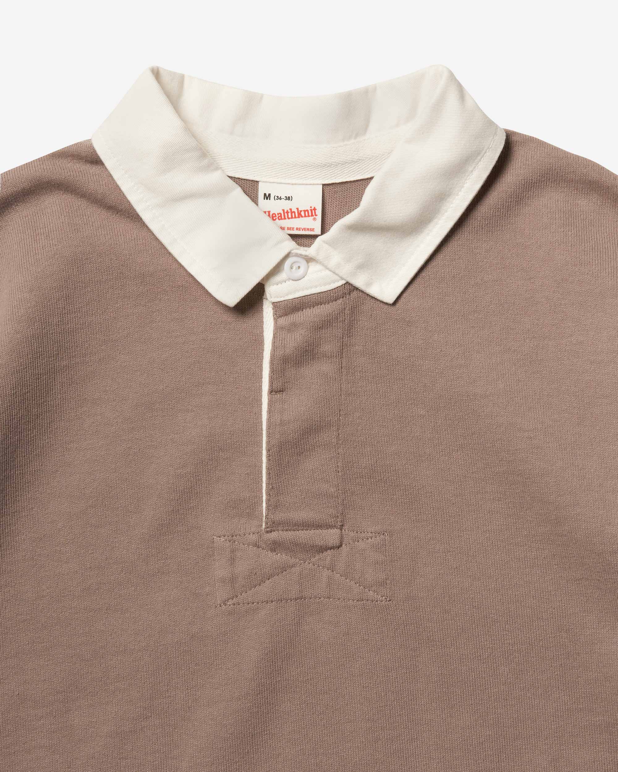Hefty Jersey Rugby L/S Shirt - Mocha