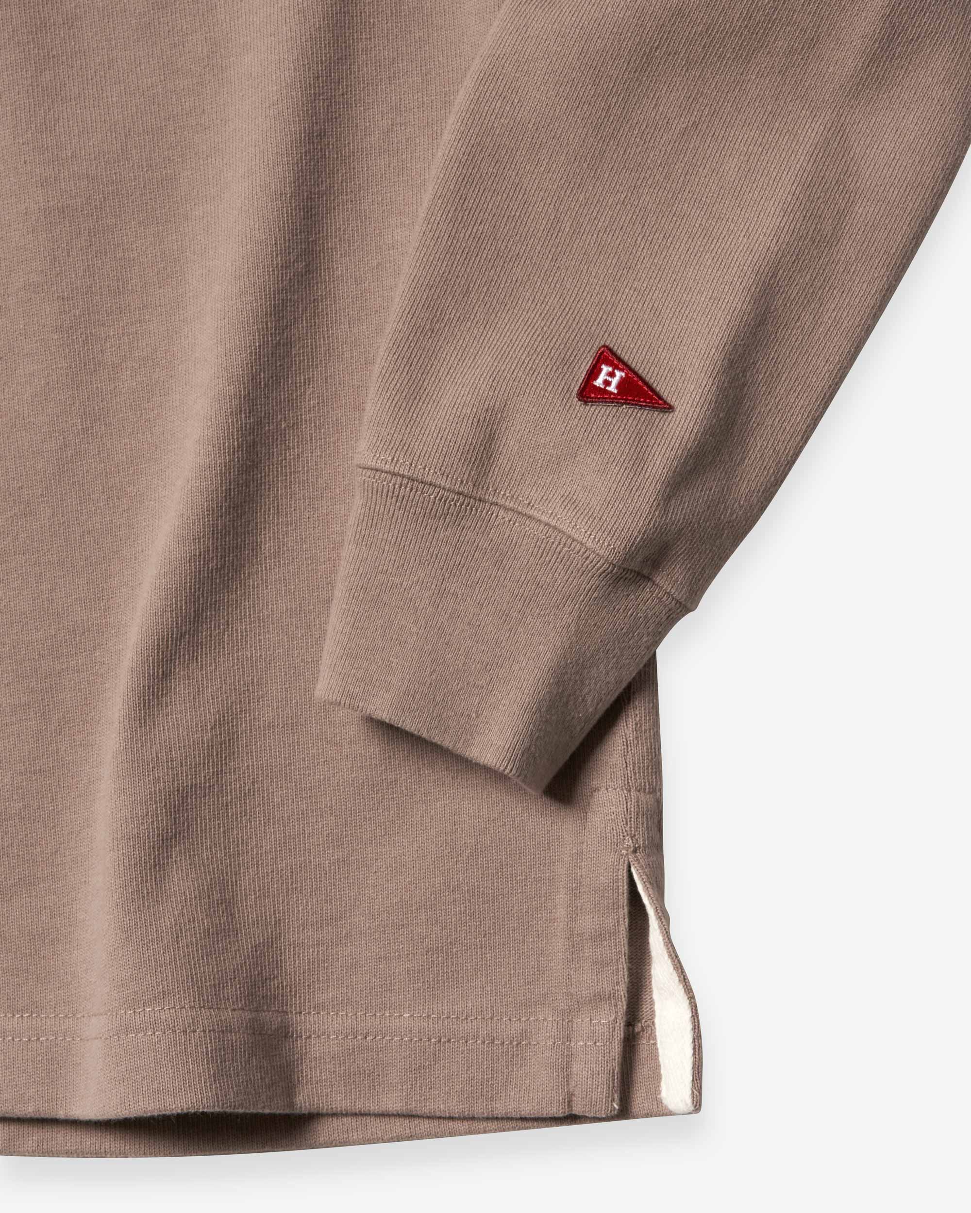 Hefty Jersey Rugby L/S Shirt - Mocha