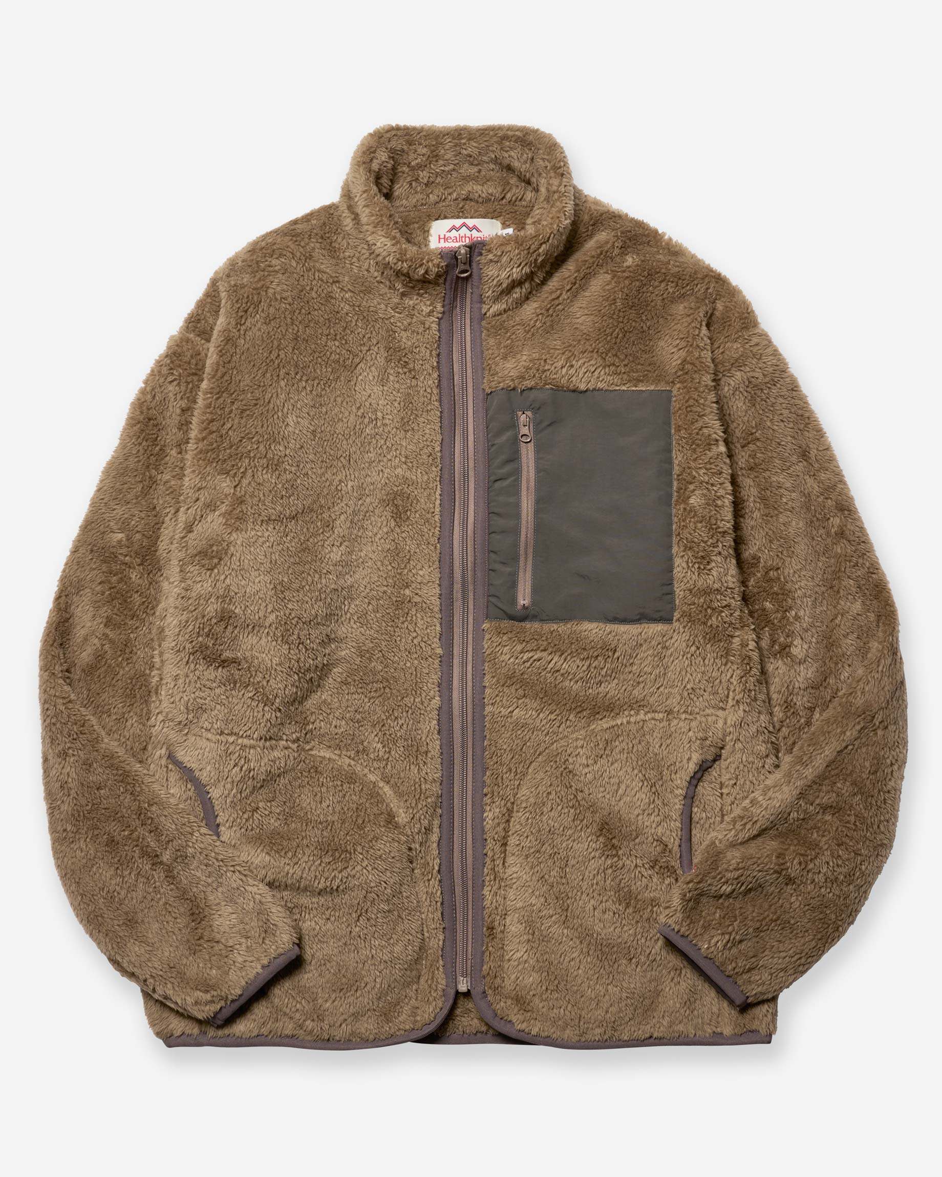 Sherpa Fleece Zip Jacket - Mocha