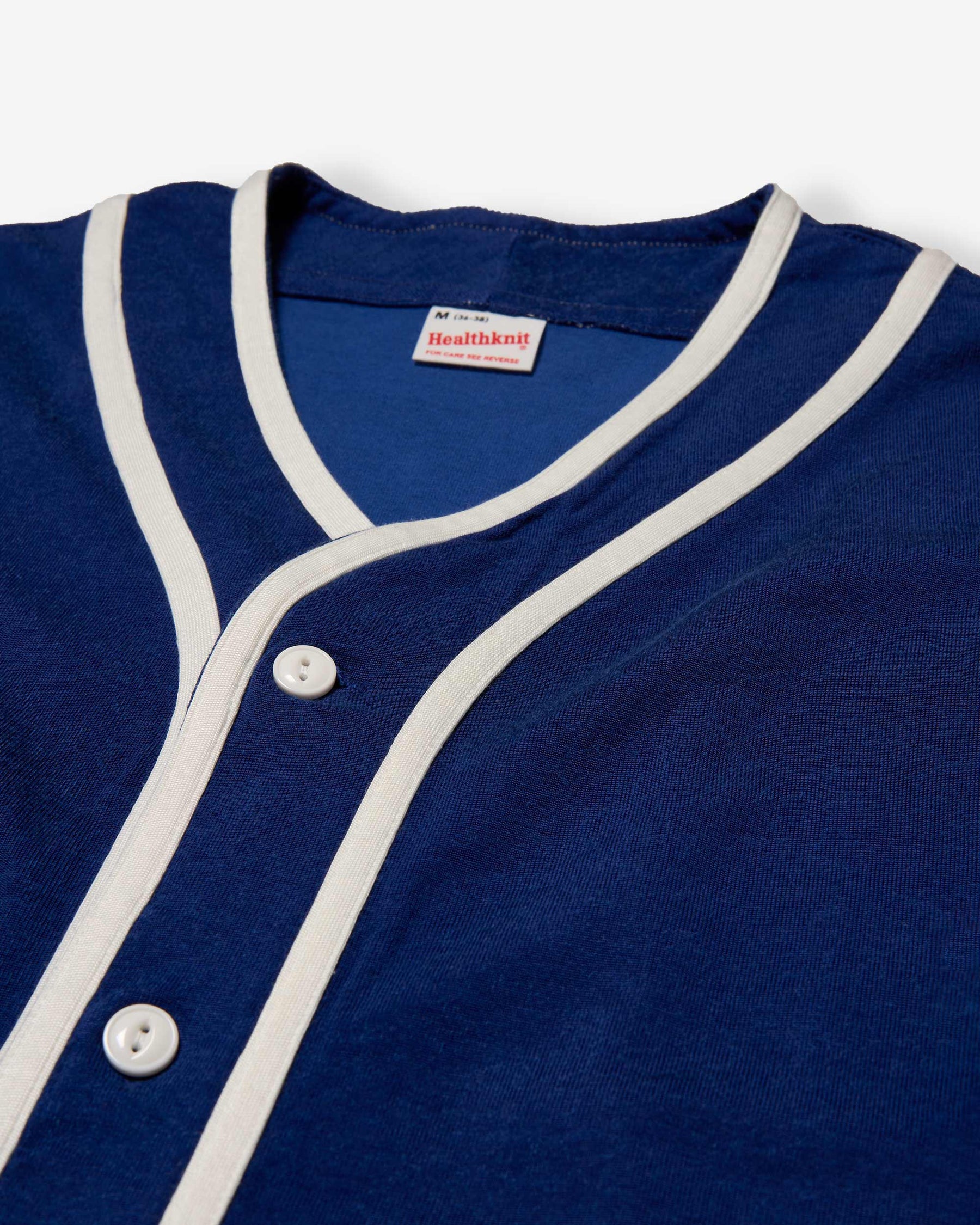 Athletic Rayon Jersey Baseball Shirt - Blue