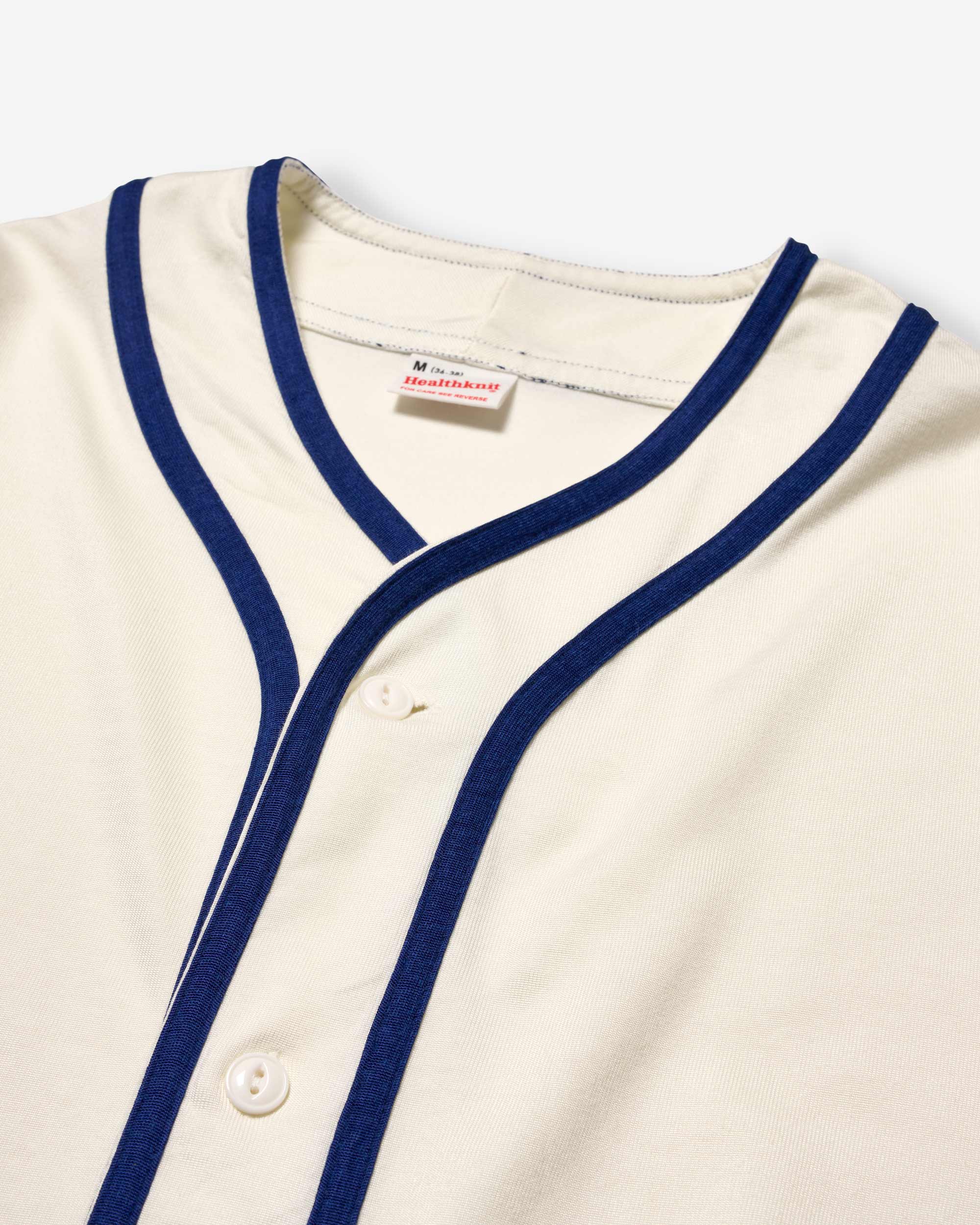 Athletic Rayon Jersey Baseball Shirt - Off