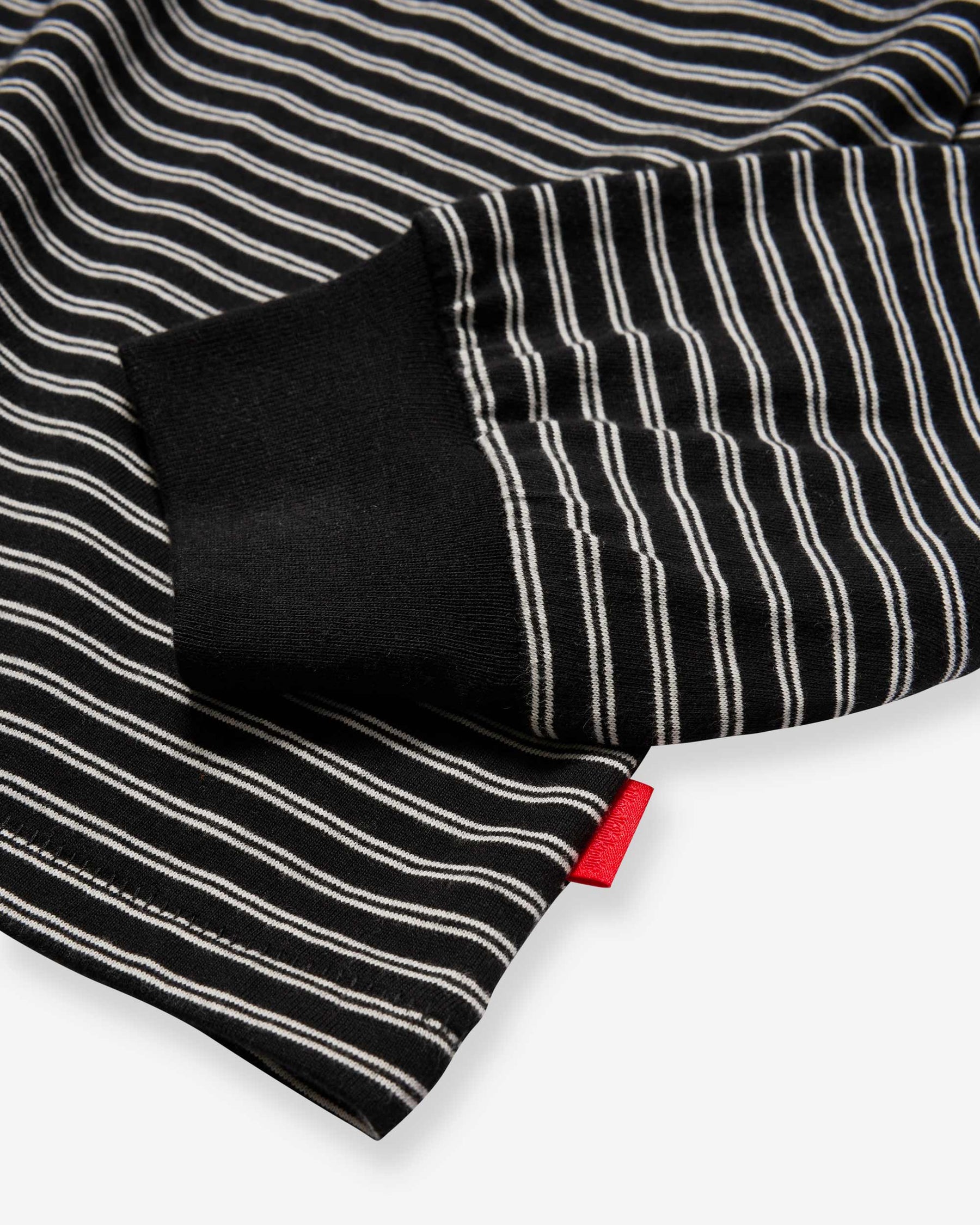 Classic Border Jersey Crewneck L/S - Black x Natural