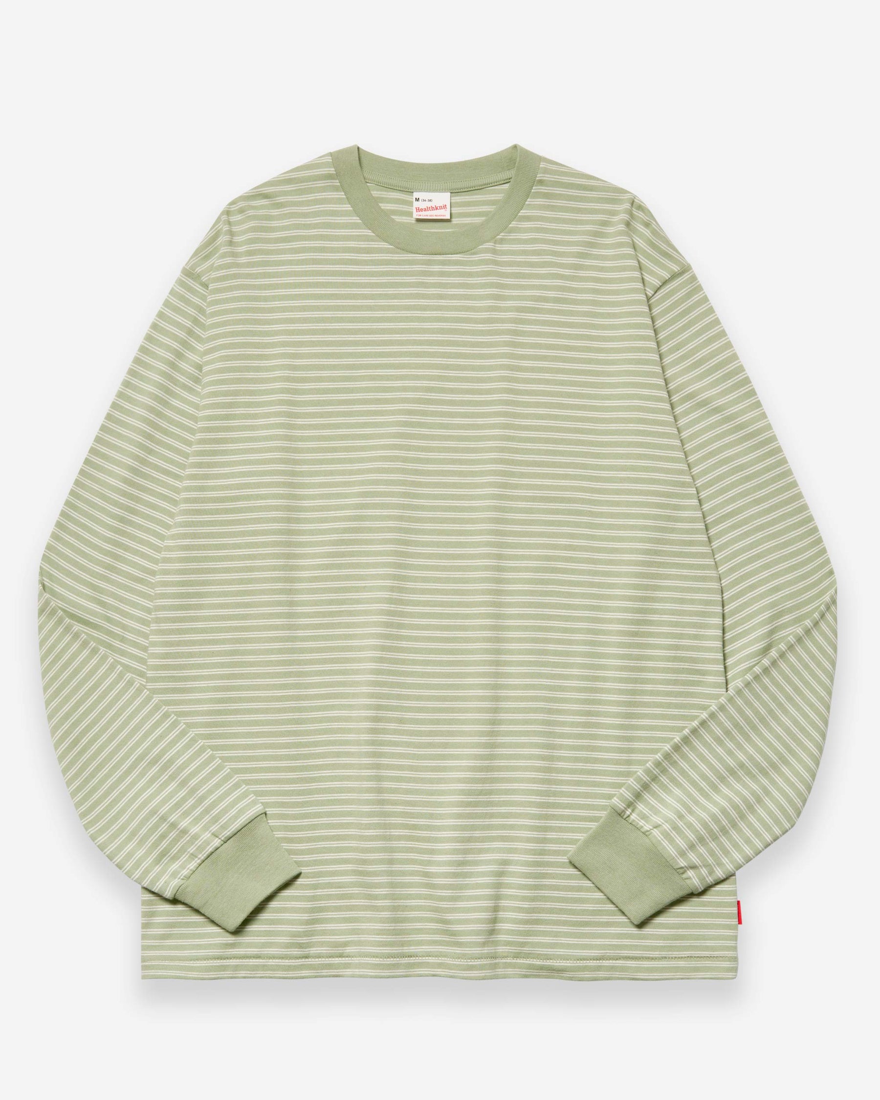 Classic Border Jersey Crewneck L/S - F.Green x Natural