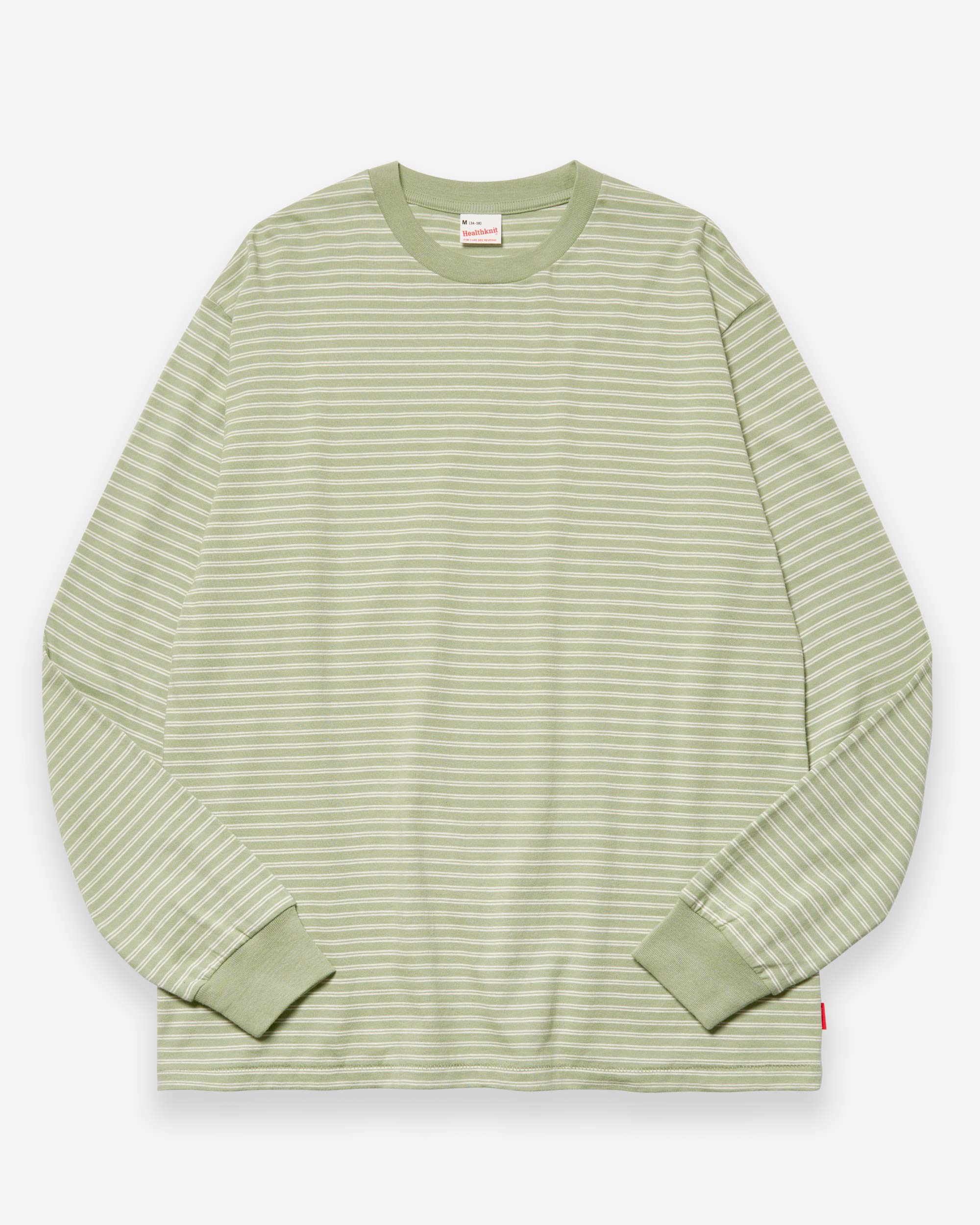 Classic Border Jersey Crewneck L/S - F.Green x Natural