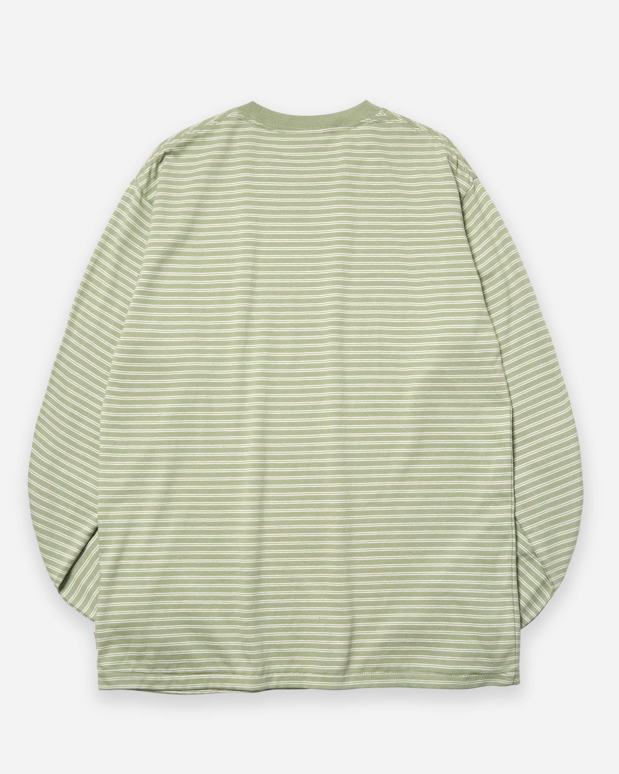 Classic Border Jersey Crewneck L/S - F.Green x Natural