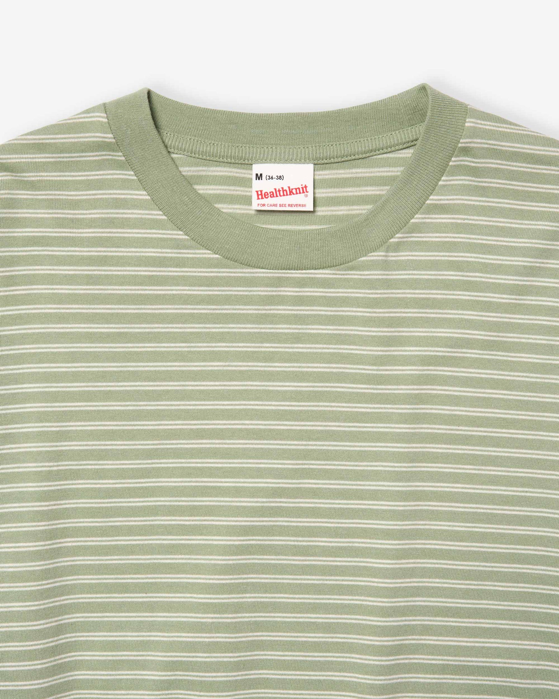 Classic Border Jersey Crewneck L/S - F.Green x Natural