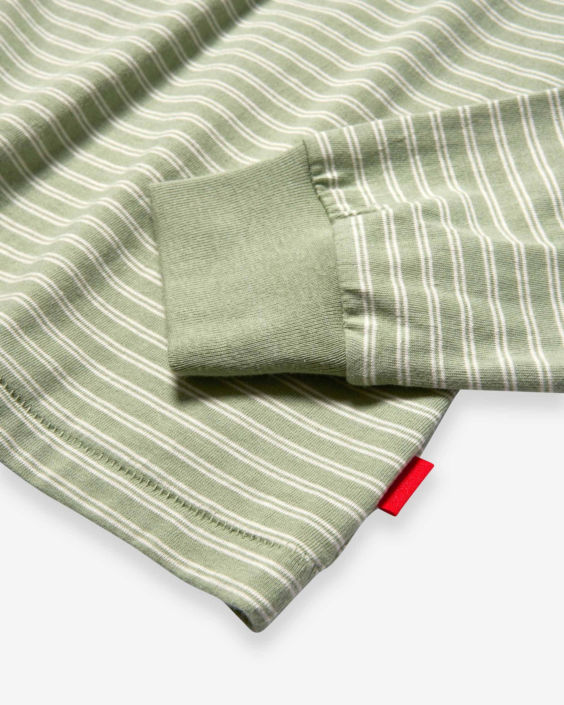 Classic Border Jersey Crewneck L/S - F.Green x Natural