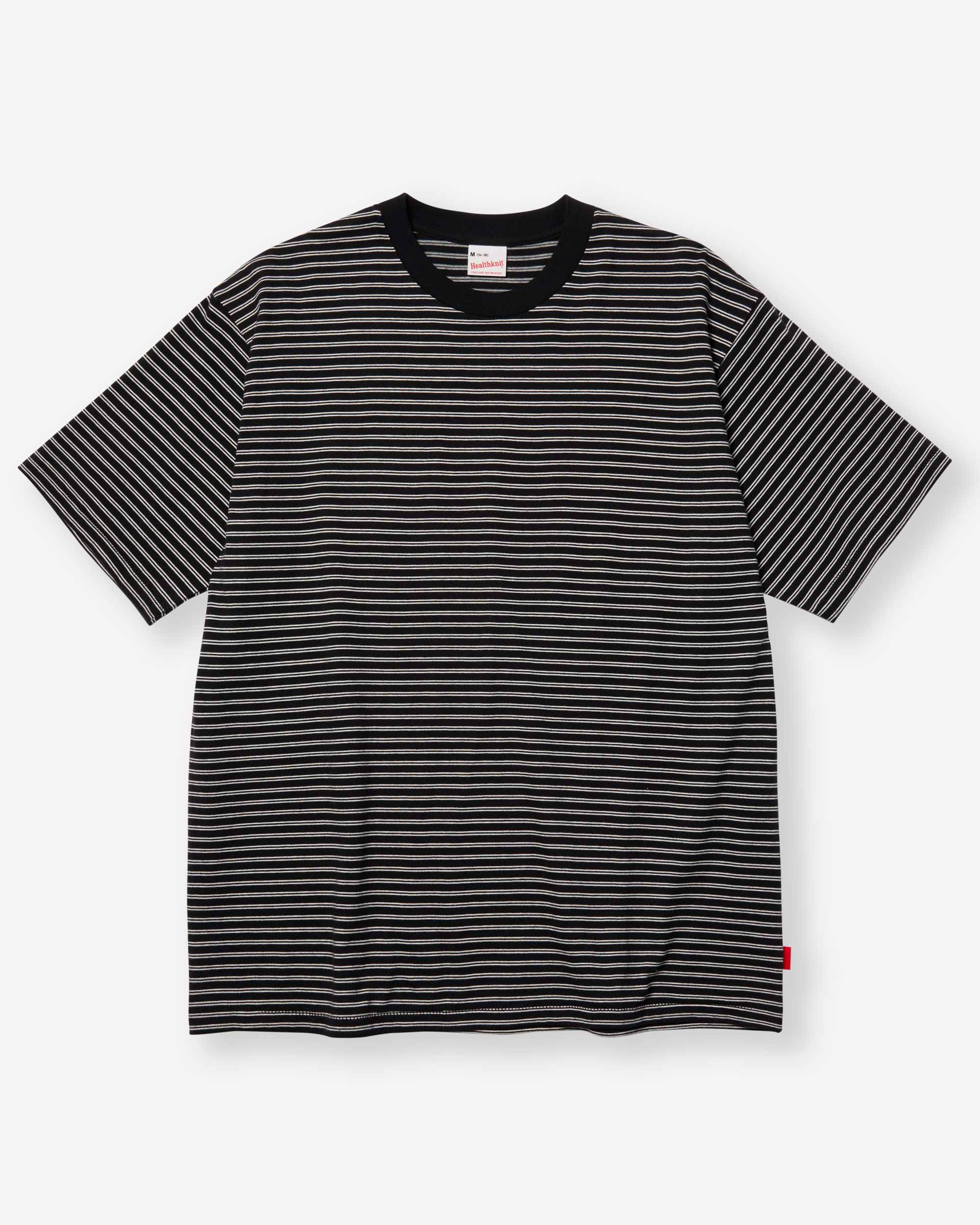 Classic Border Jersey Crewneck S/S - Black x Natural