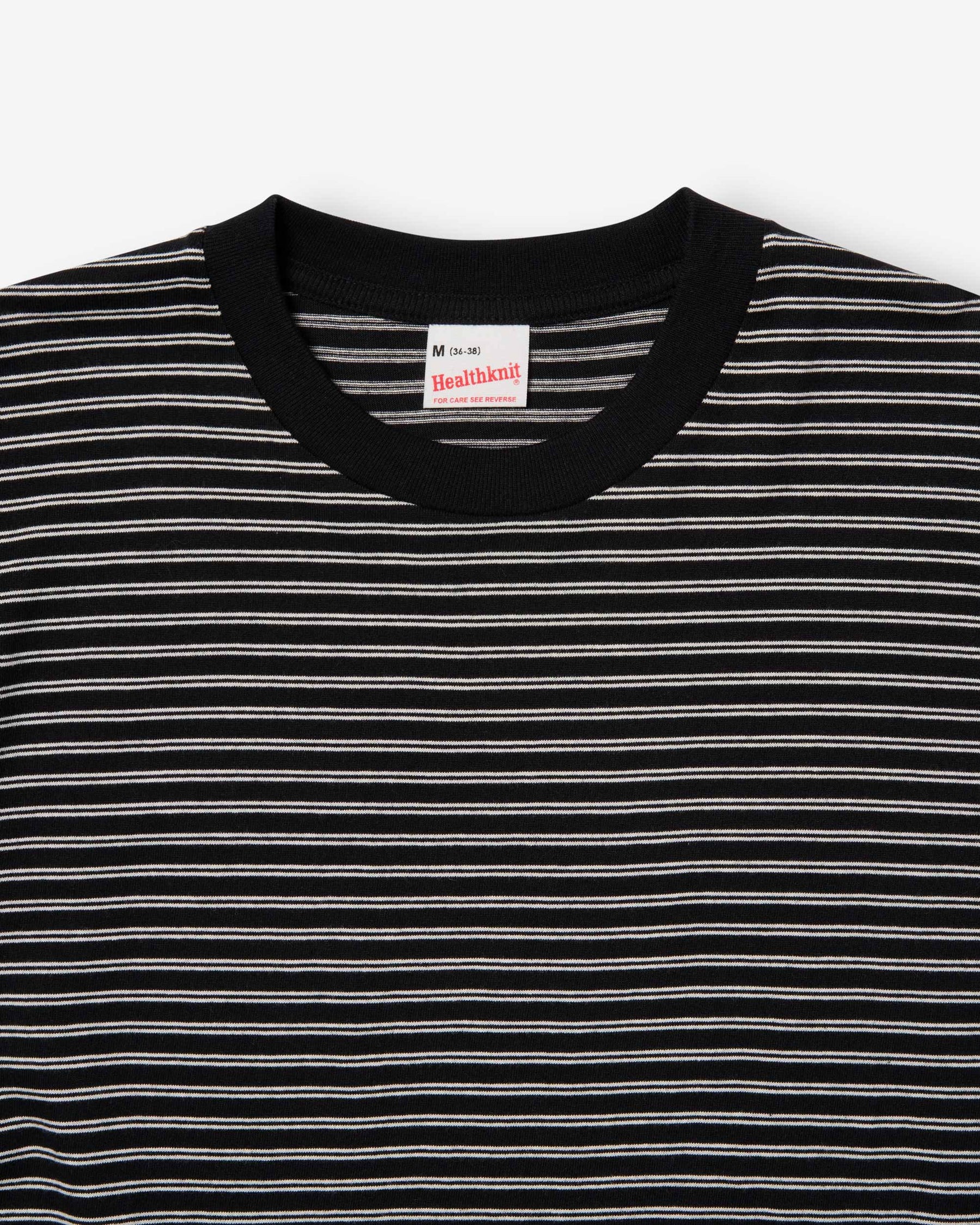 Classic Border Jersey Crewneck S/S - Black x Natural