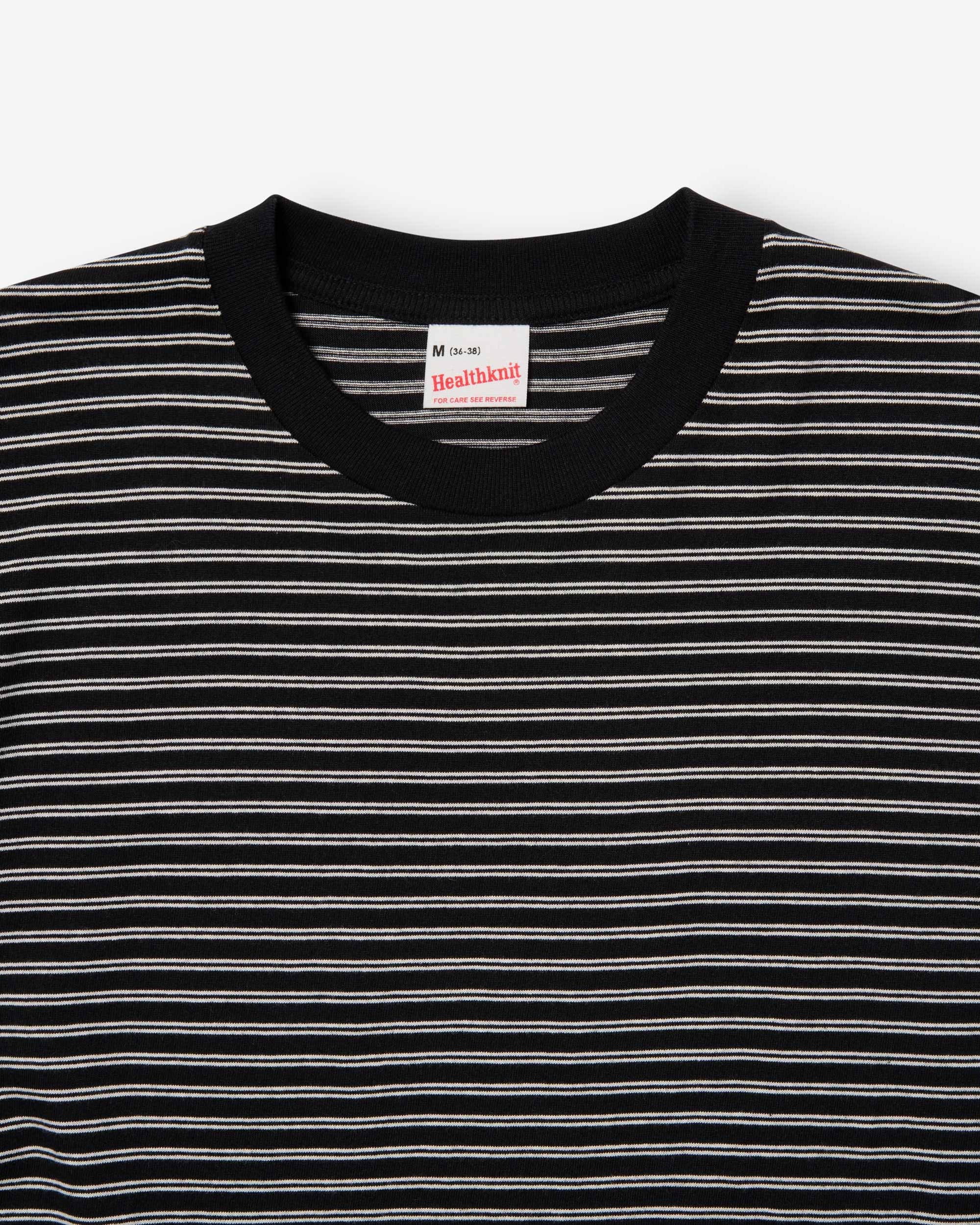 Classic Border Jersey Crewneck S/S - Black x Natural