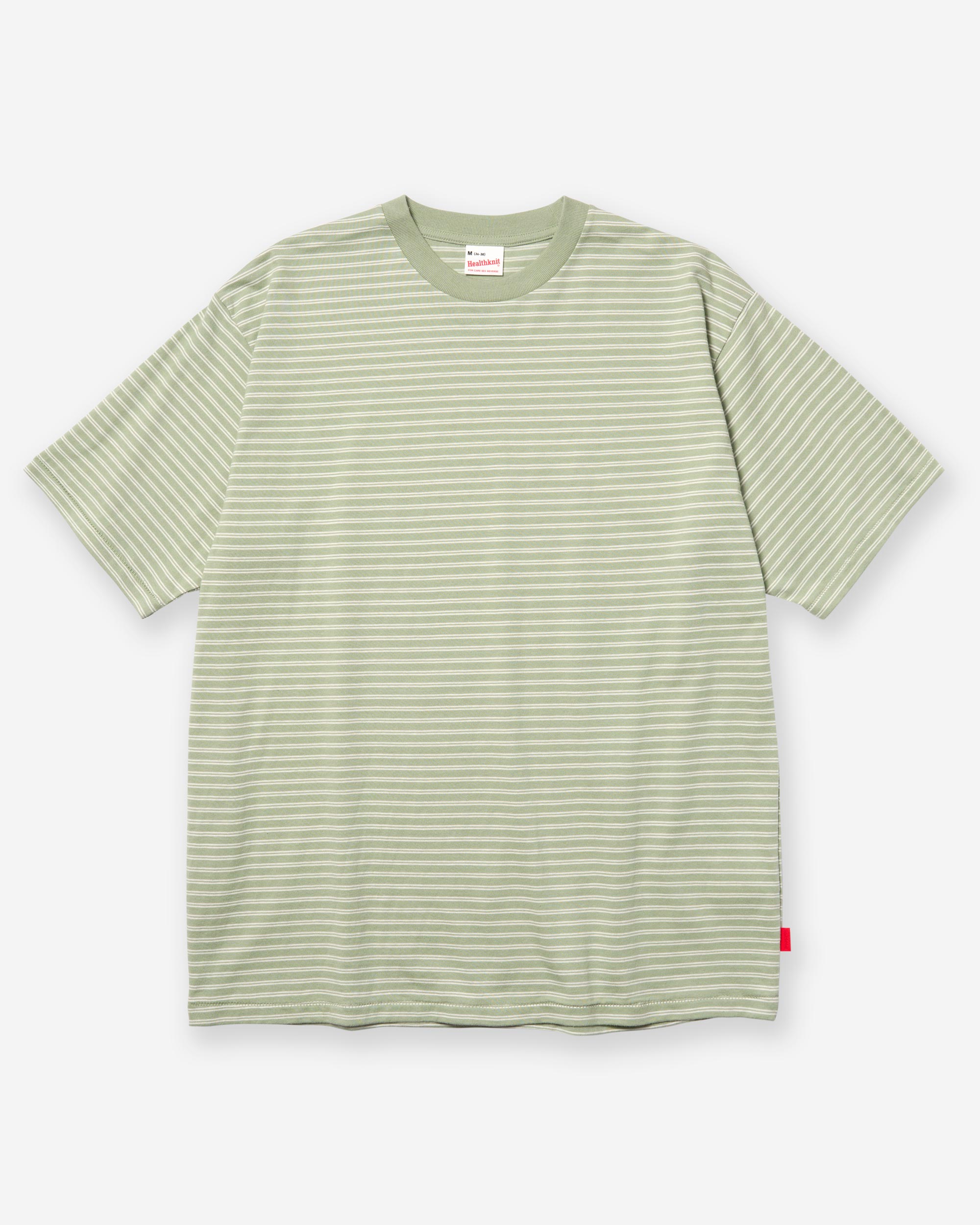 Classic Border Jersey Crewneck S/S - F.Green x Natural
