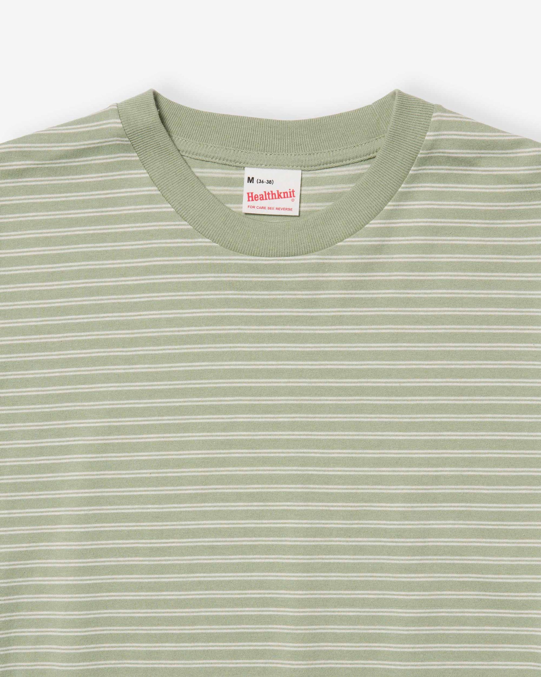 Classic Border Jersey Crewneck S/S - F.Green x Natural