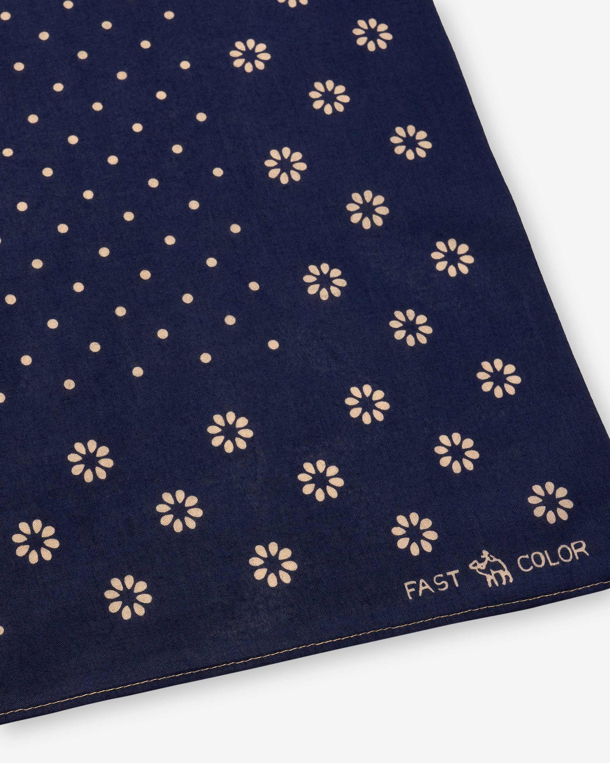 Camel Brand Daisy Bandana - Navy