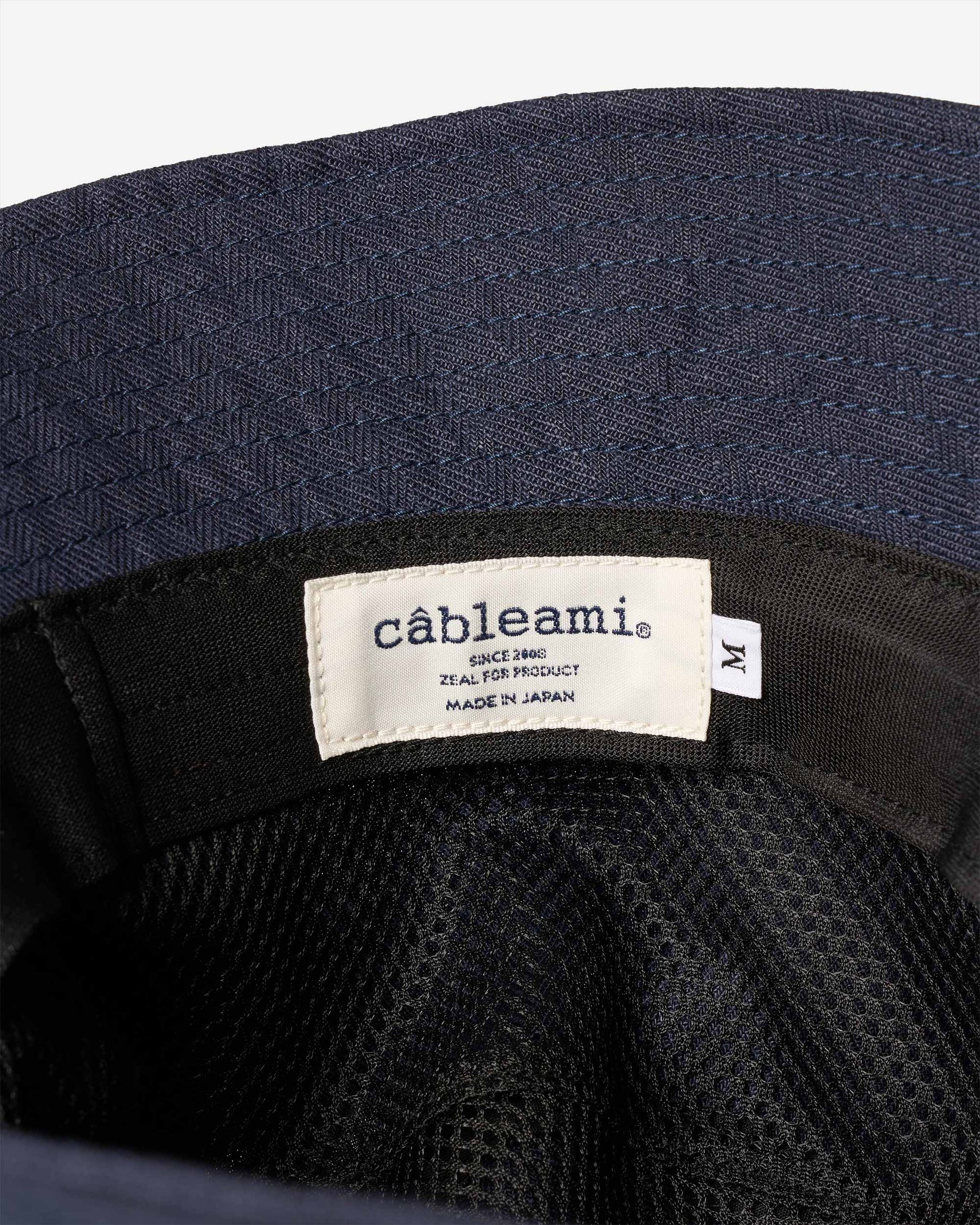 Linen Herringbone Bucket Hat - Dark Indigo