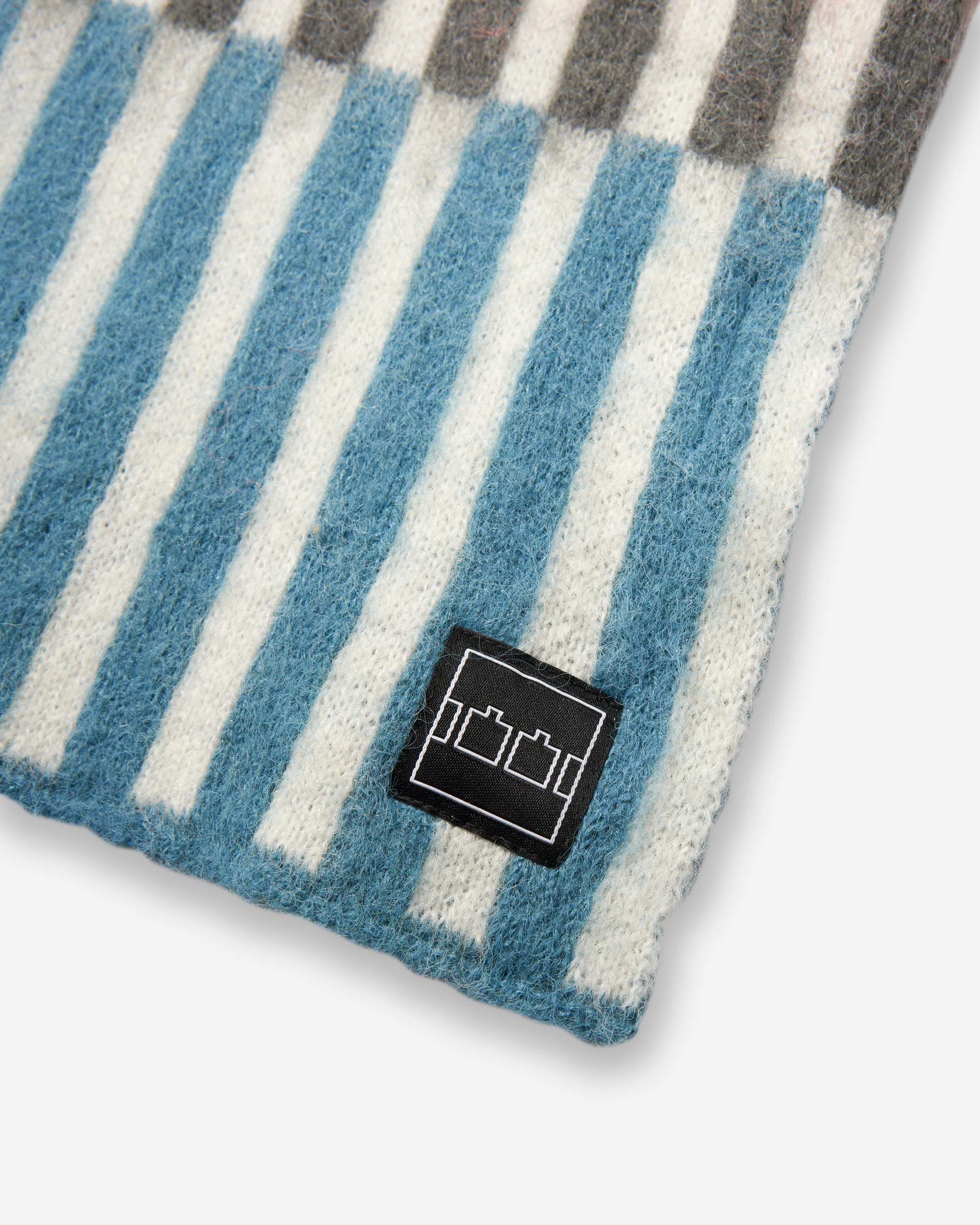Grid Check Knitted Scarf - Multi