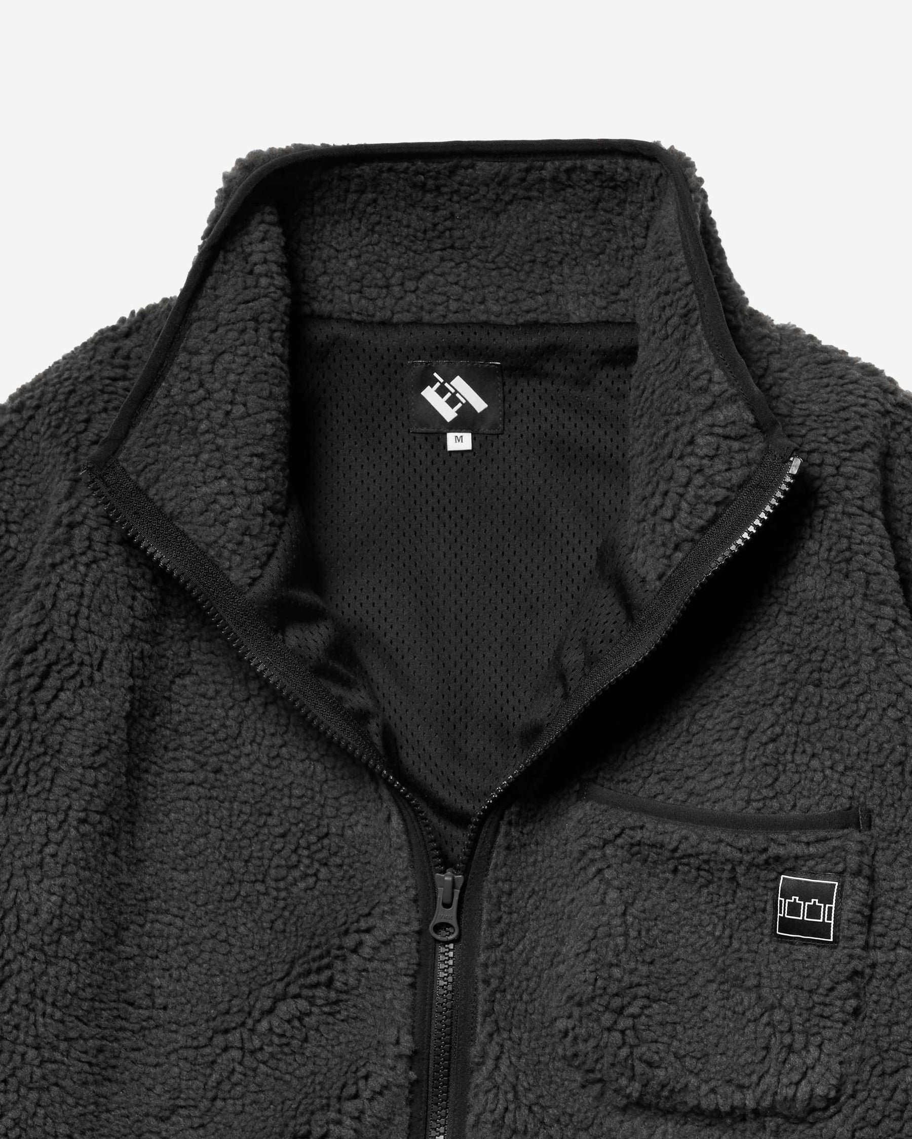 Zip Fleece - Charcoal/ Black