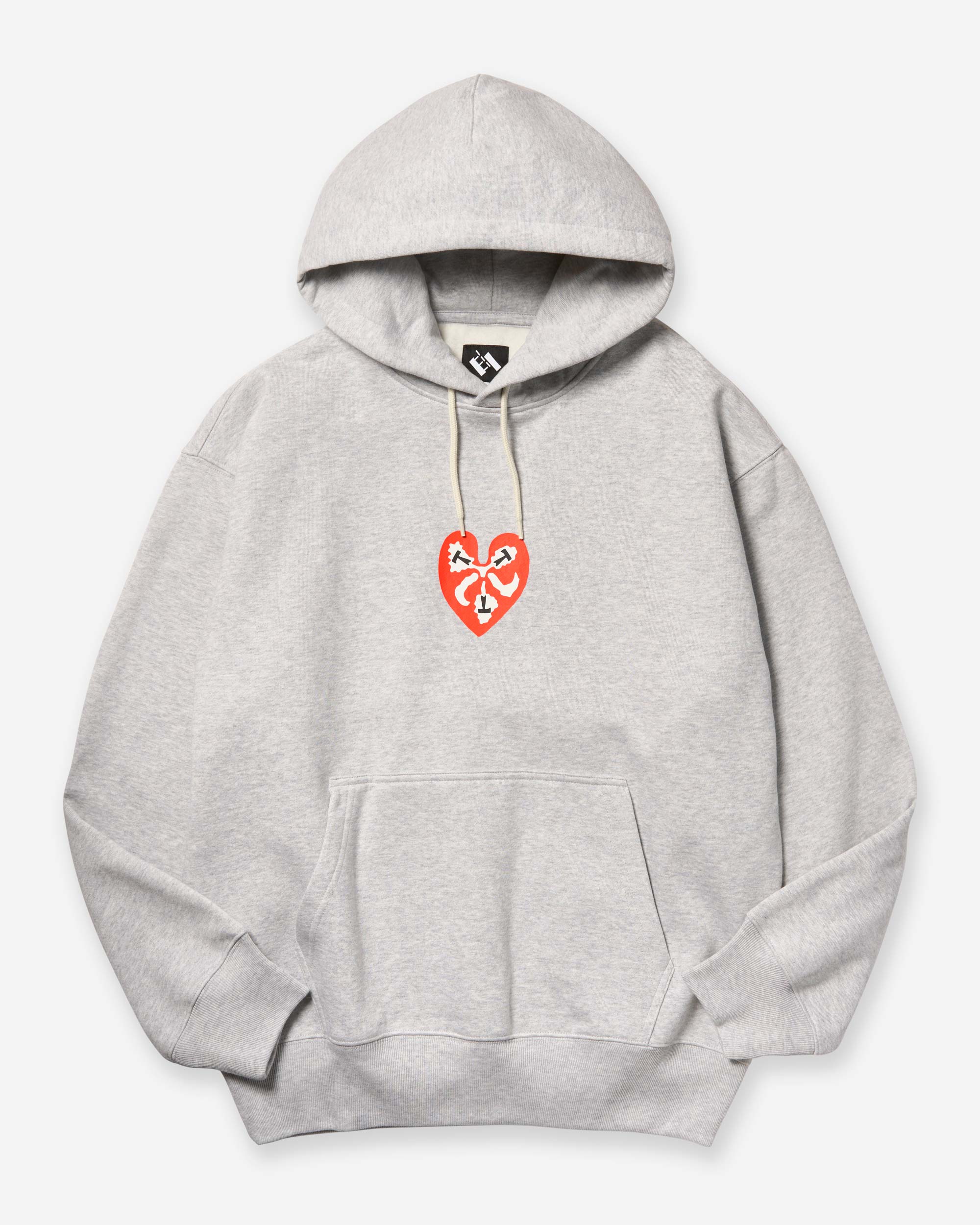 TTT Heart Hoody - Heather Grey