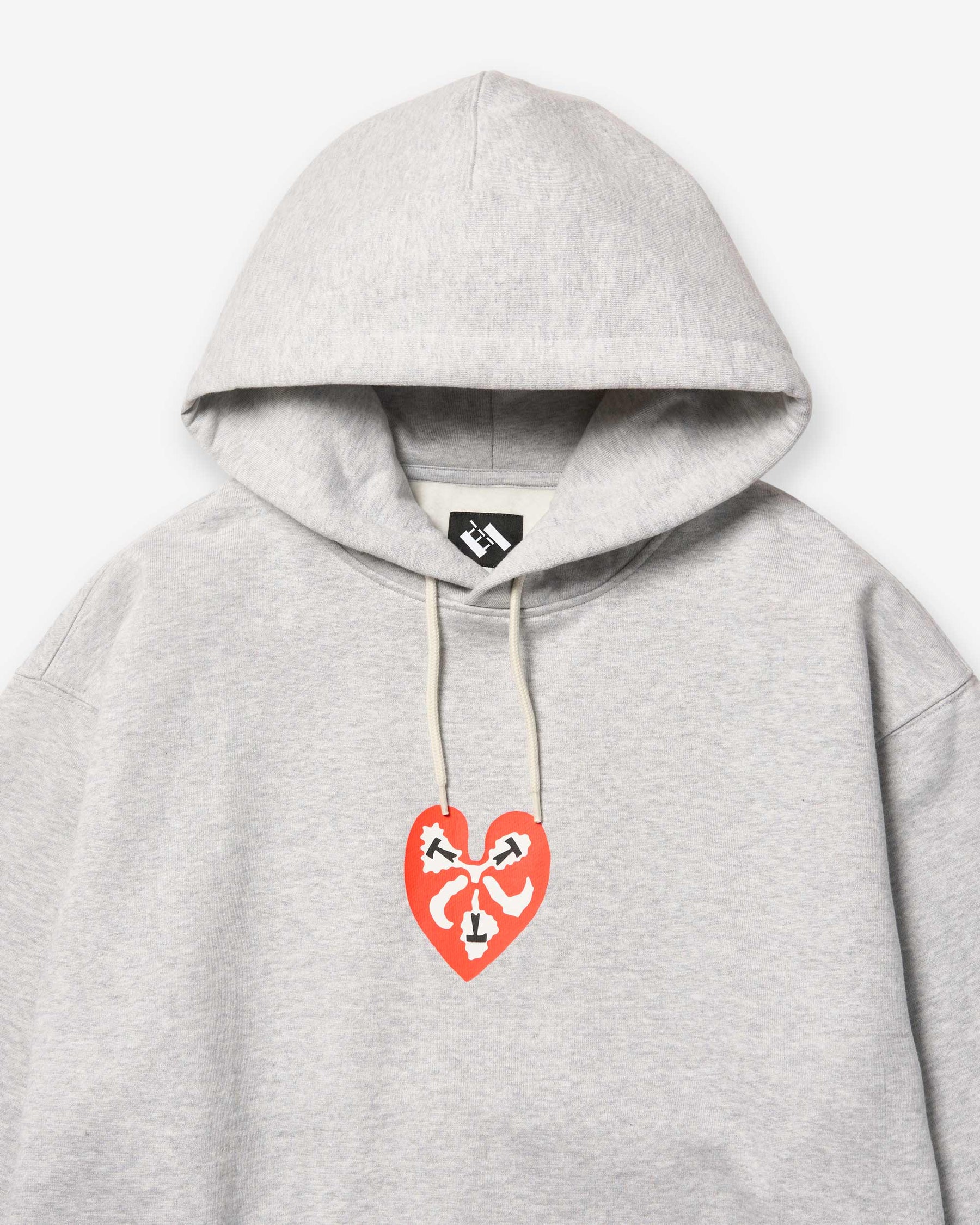 TTT Heart Hoody - Heather Grey