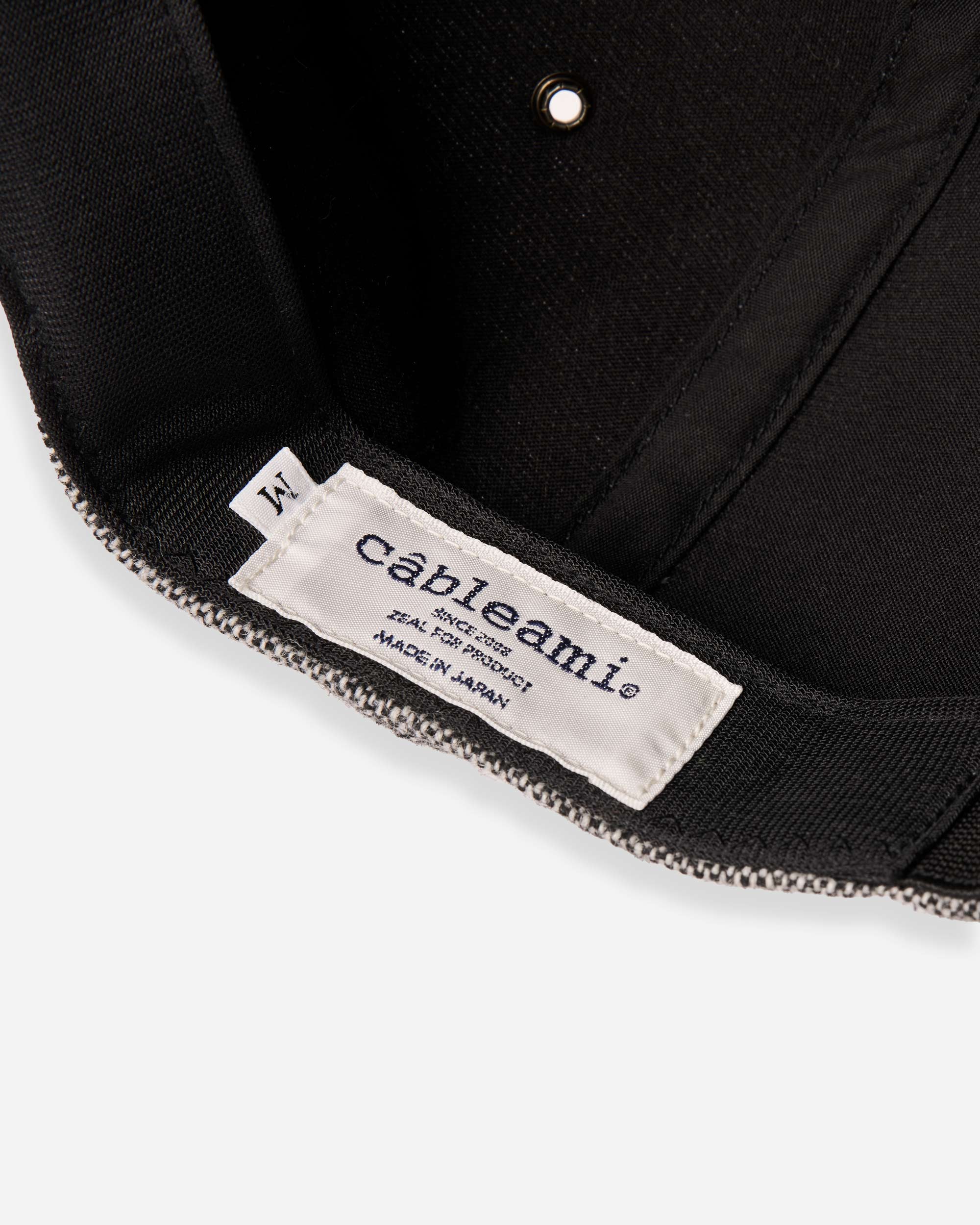 Recycled Tweed Cap - Black/White