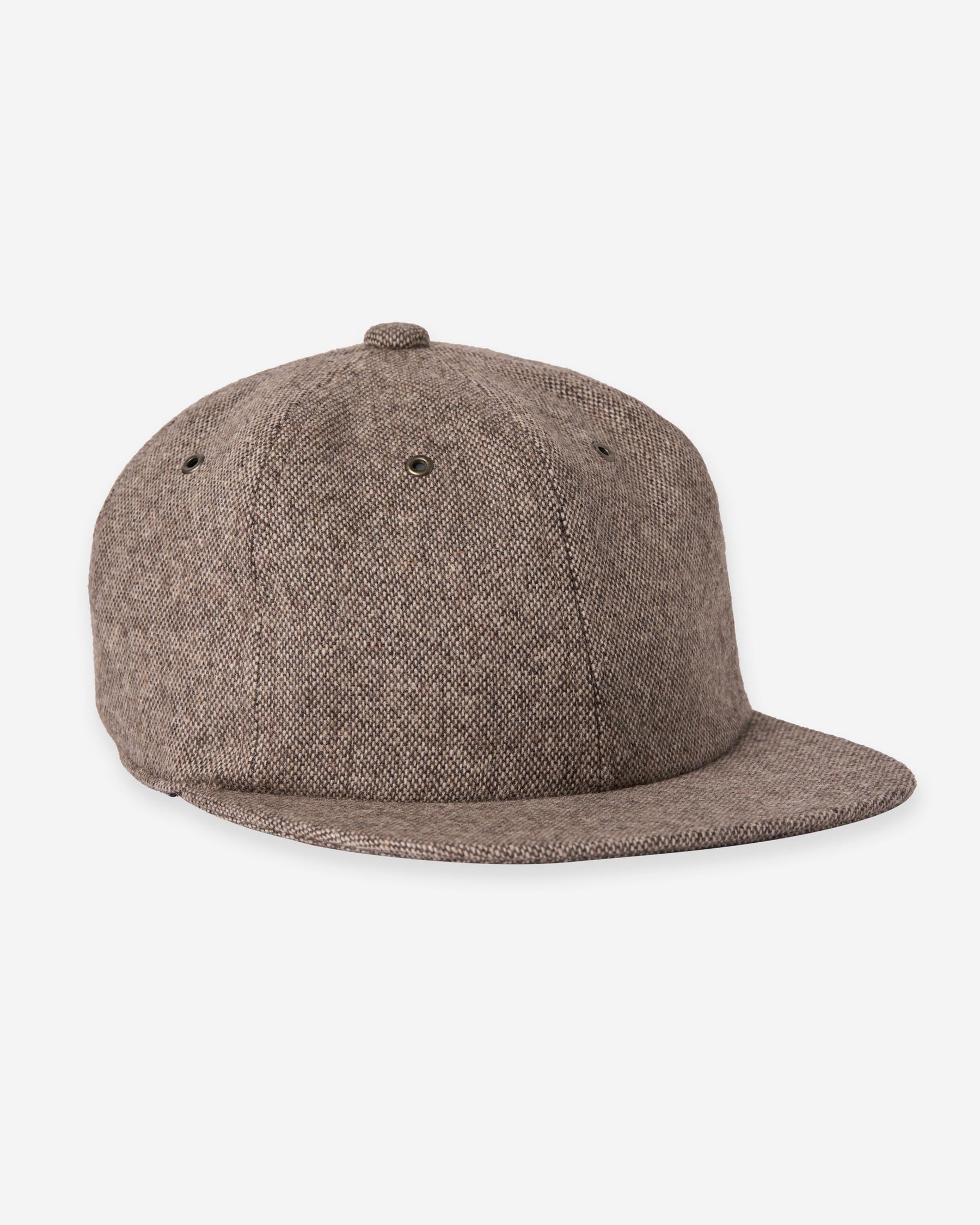 Recycled Tweed Cap - Brown