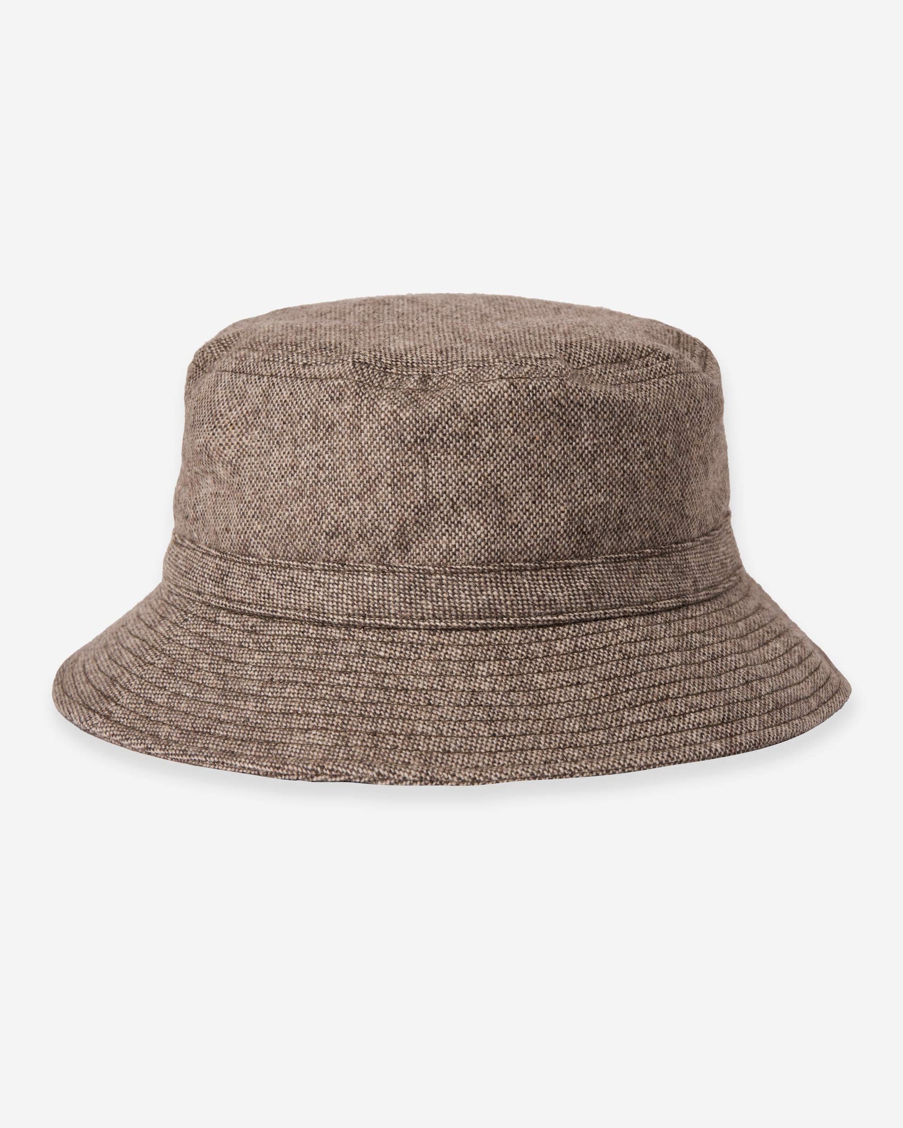 Recycled Tweed Hat - Brown