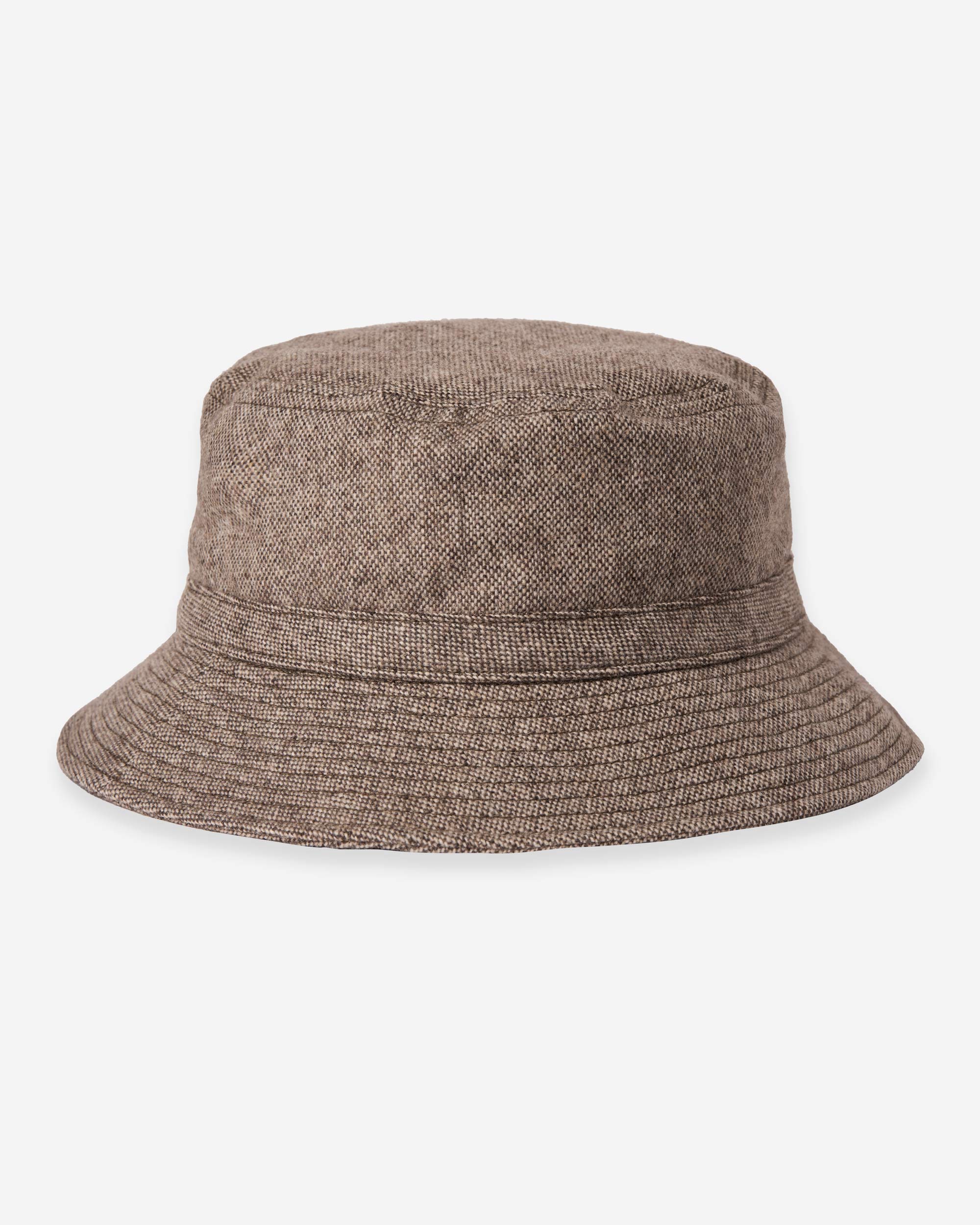 Recycled Tweed Hat - Brown
