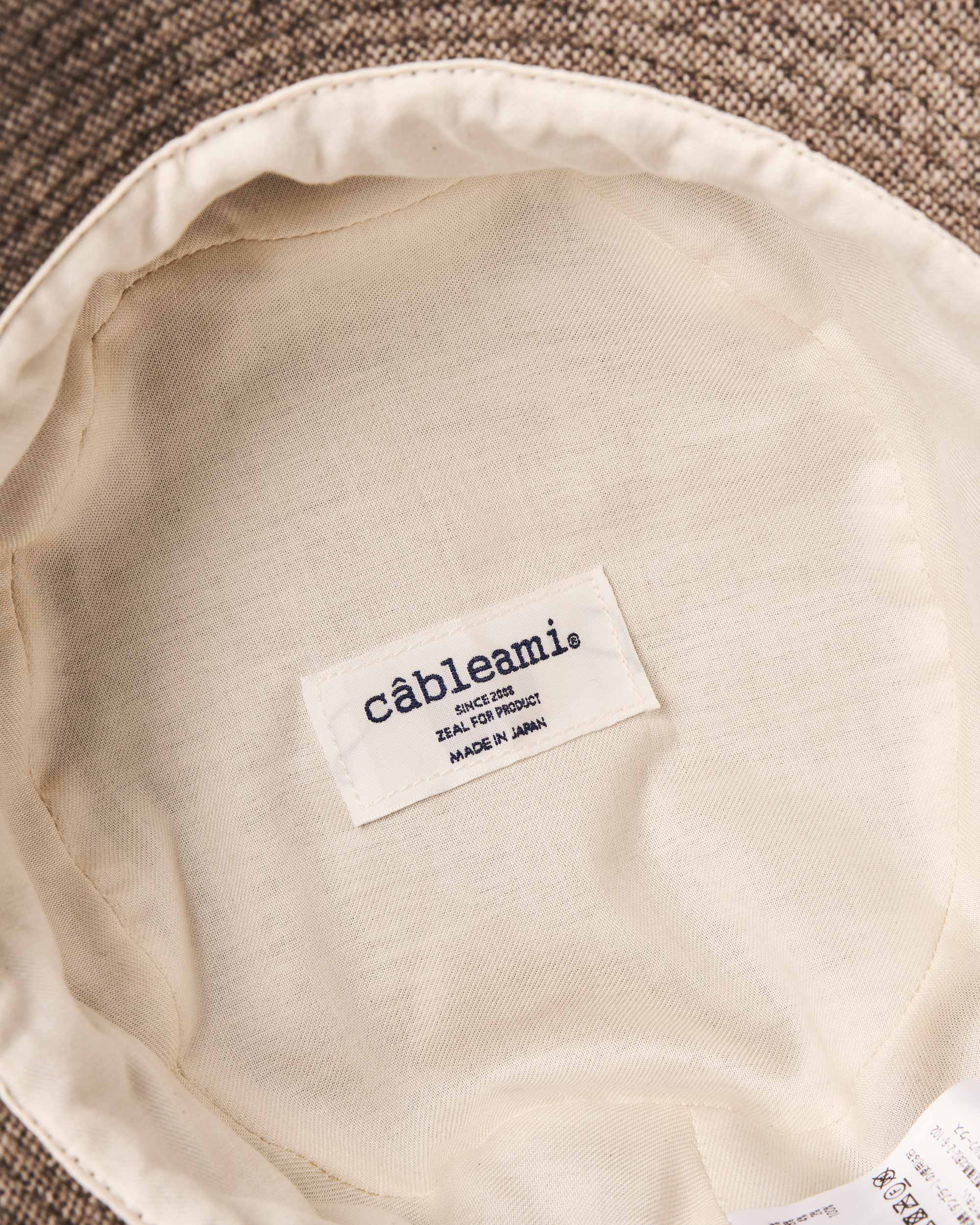 Recycled Tweed Hat - Brown