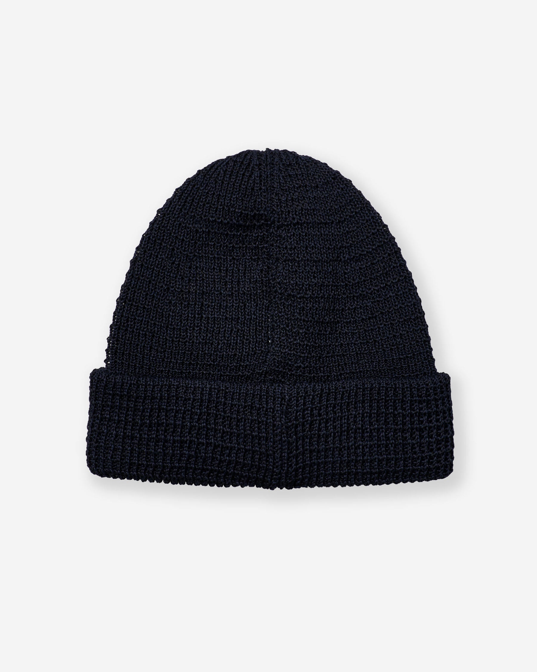 Linen-Liked Finished Cotton Watch Cap - Navy