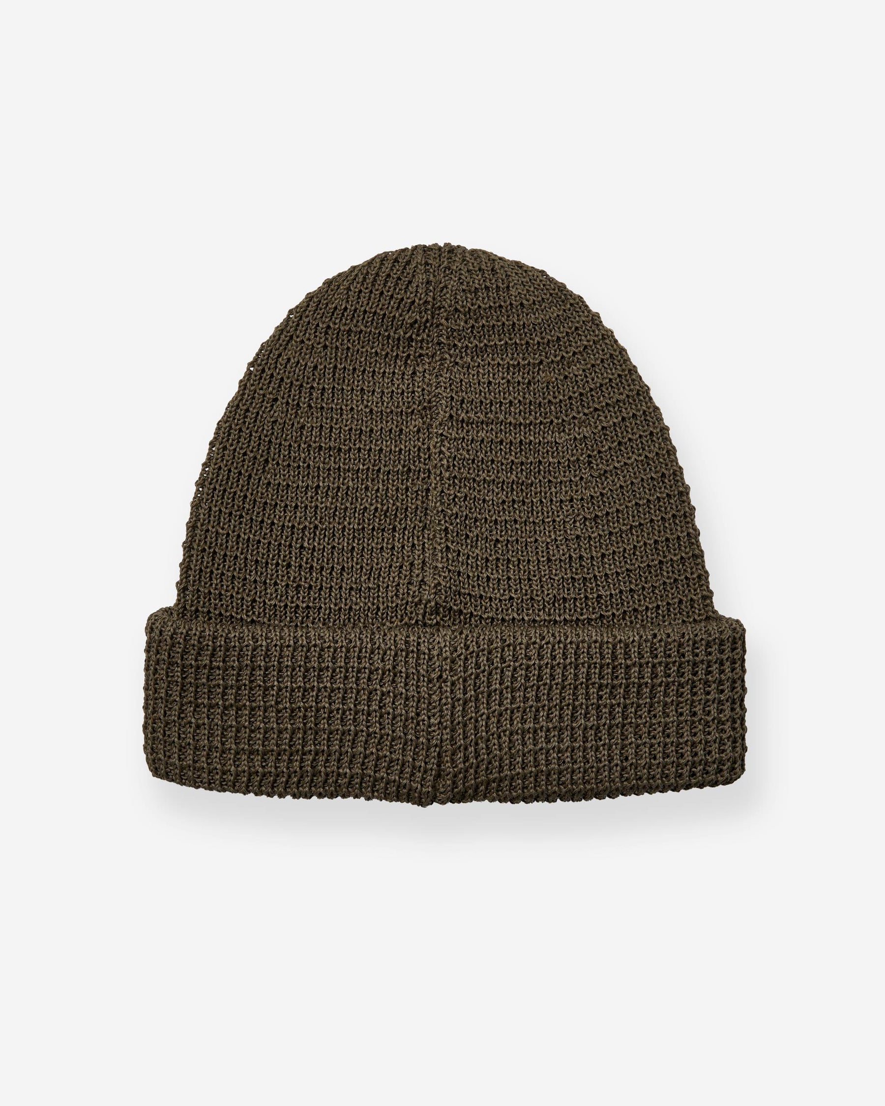 Linen-Liked Finished Cotton Watch Cap - Olive