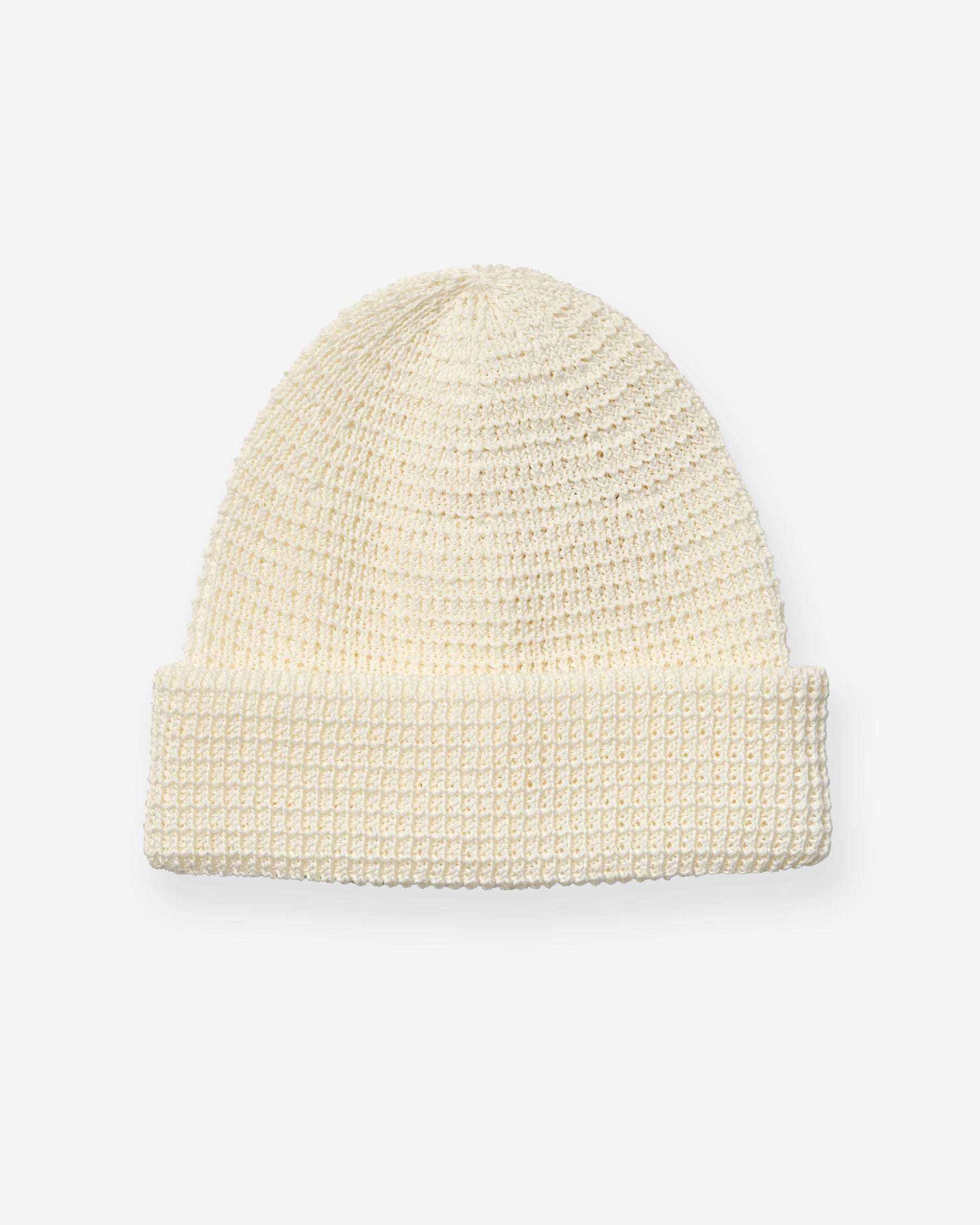 Linen-Liked Finished Cotton Watch Cap - White