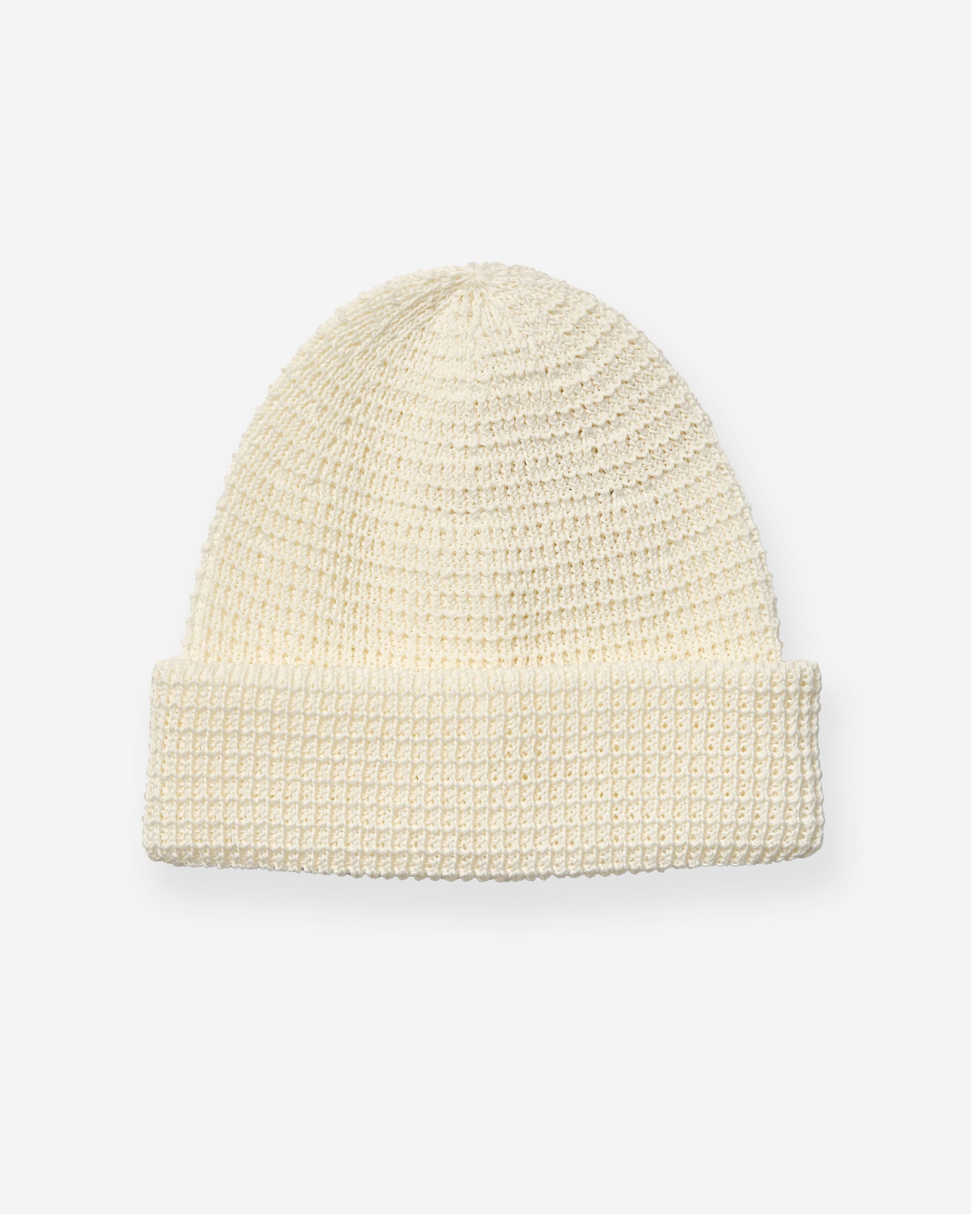 Linen-Liked Finished Cotton Watch Cap - White
