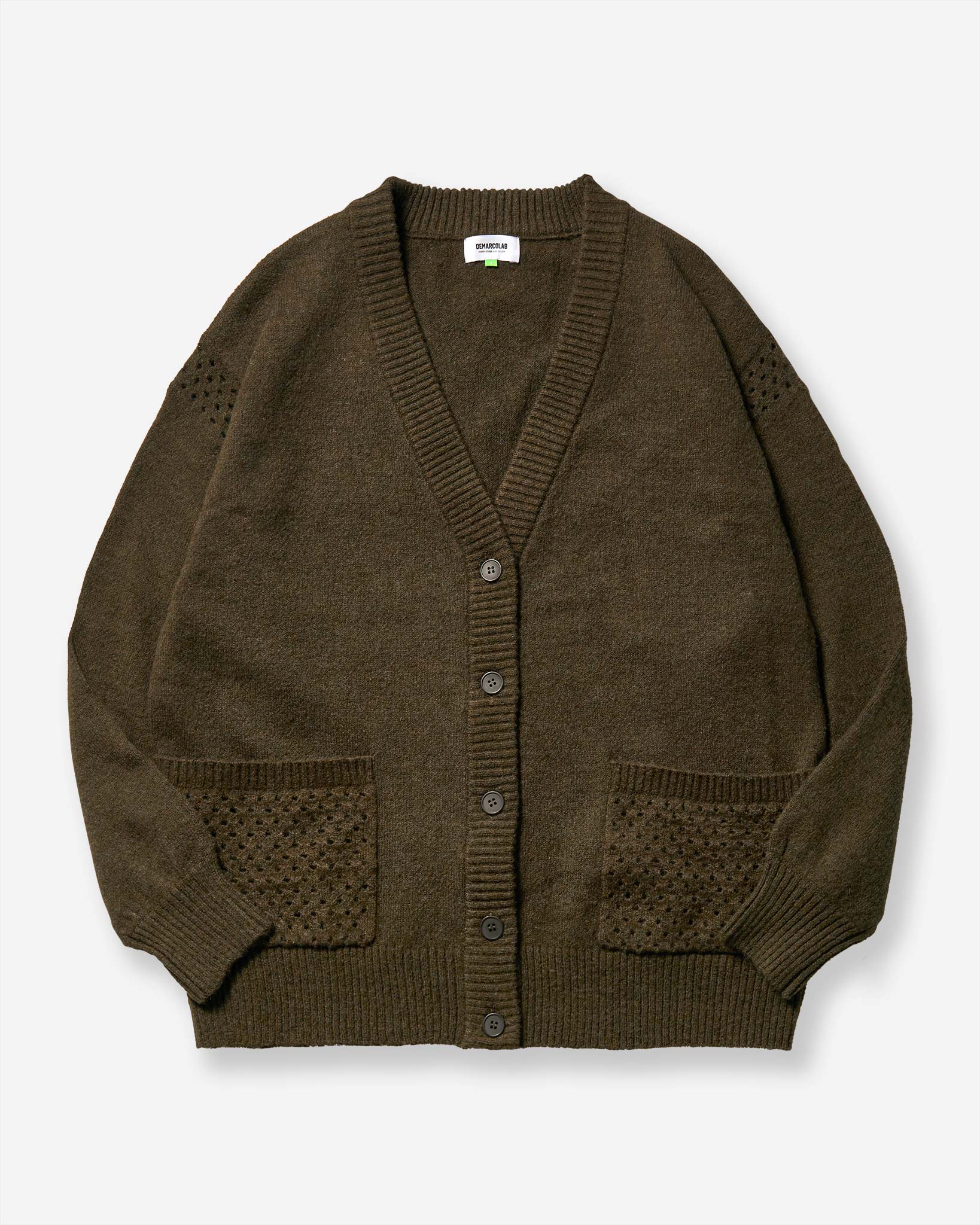 Vent Panel Knit Cardigan - Coyote