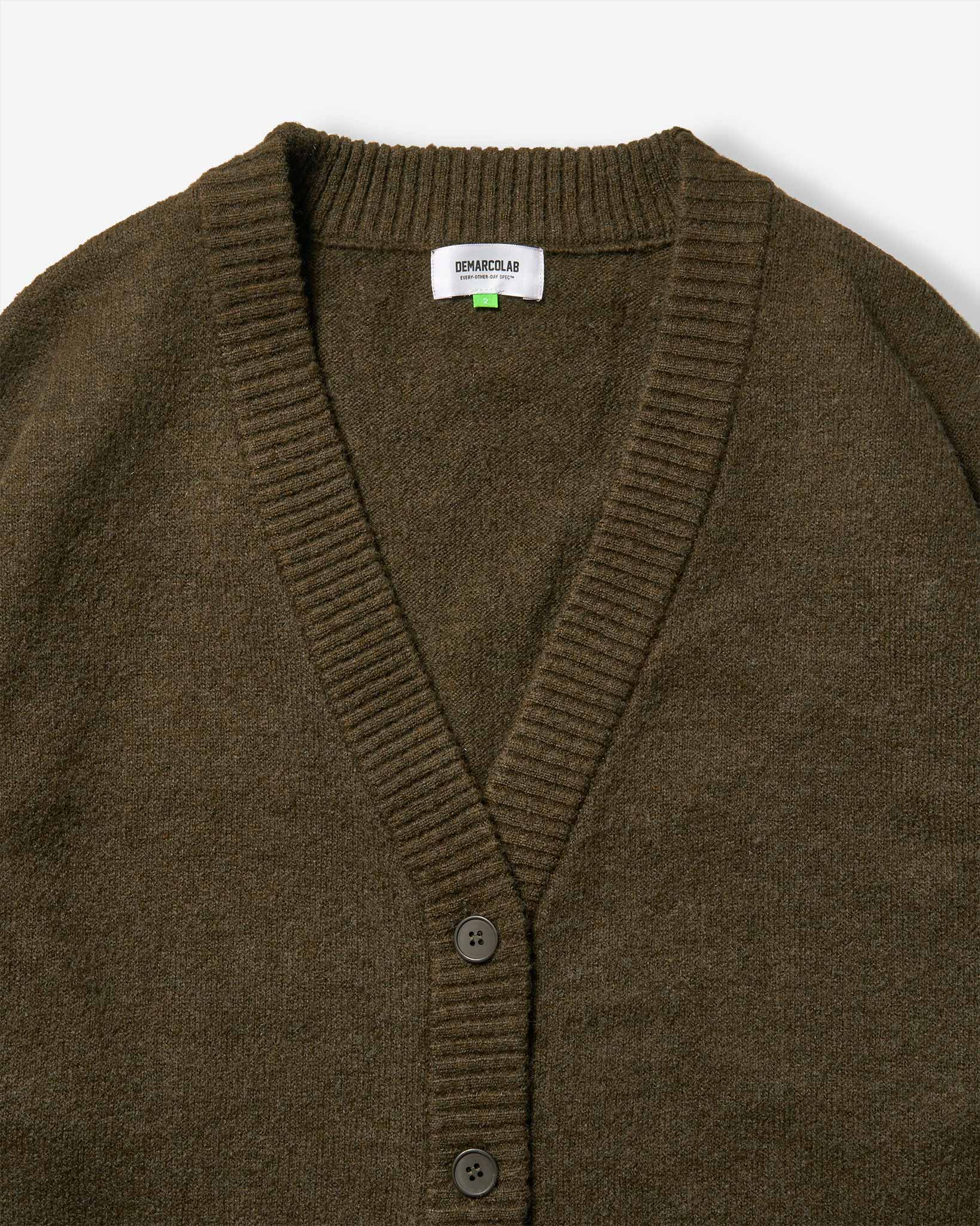 Vent Panel Knit Cardigan - Coyote
