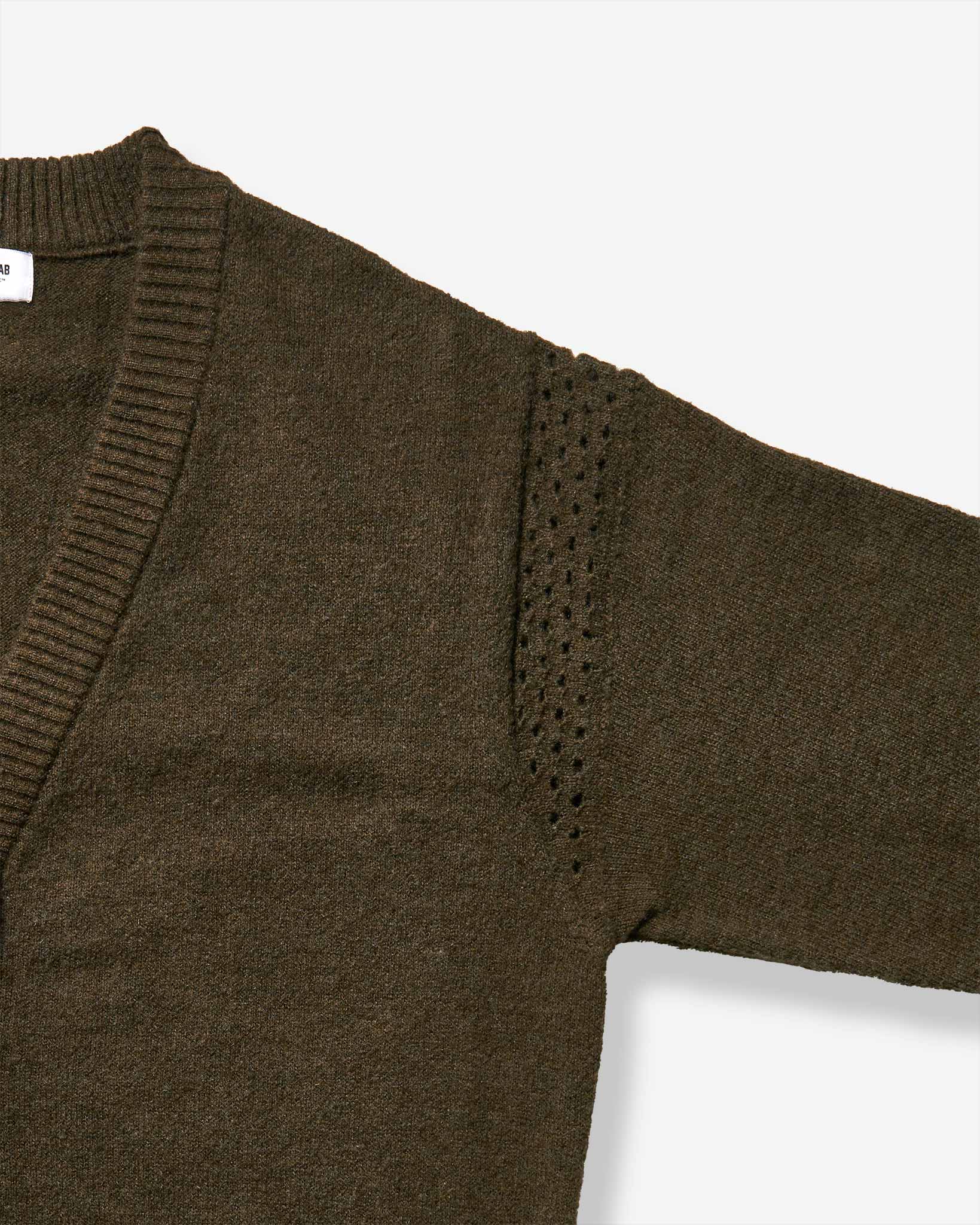Vent Panel Knit Cardigan - Coyote
