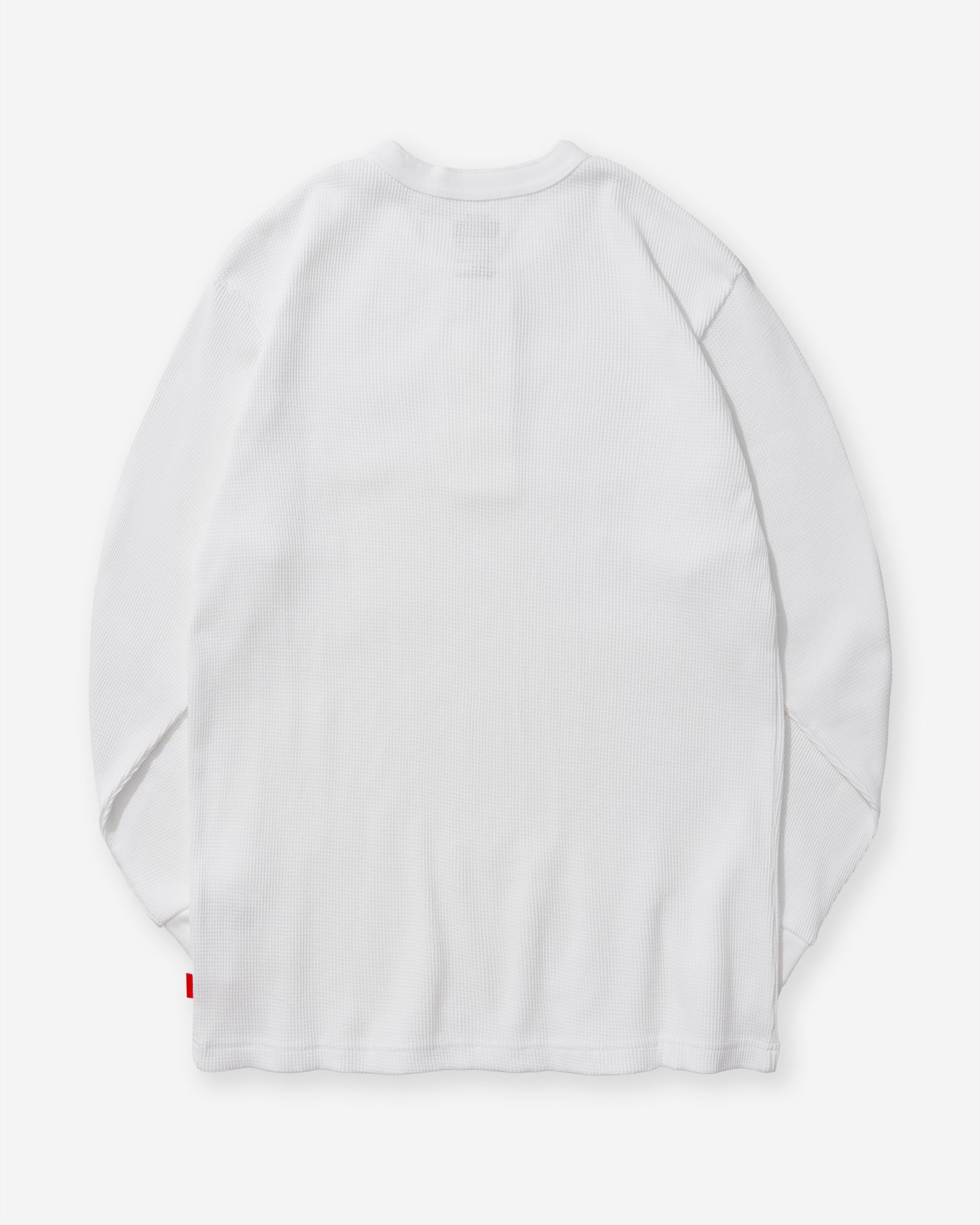 Functional Fabric Waffle Henley L/S T-Shirt - White