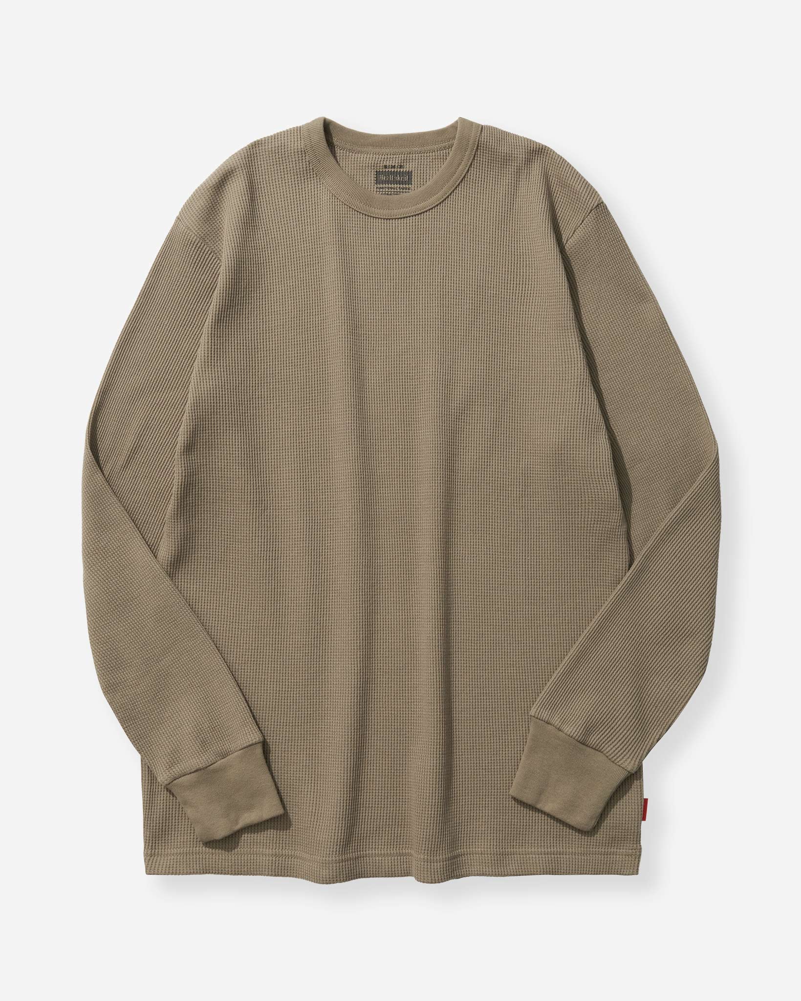 Functional Fabric Waffle L/S T-Shirt - Beige