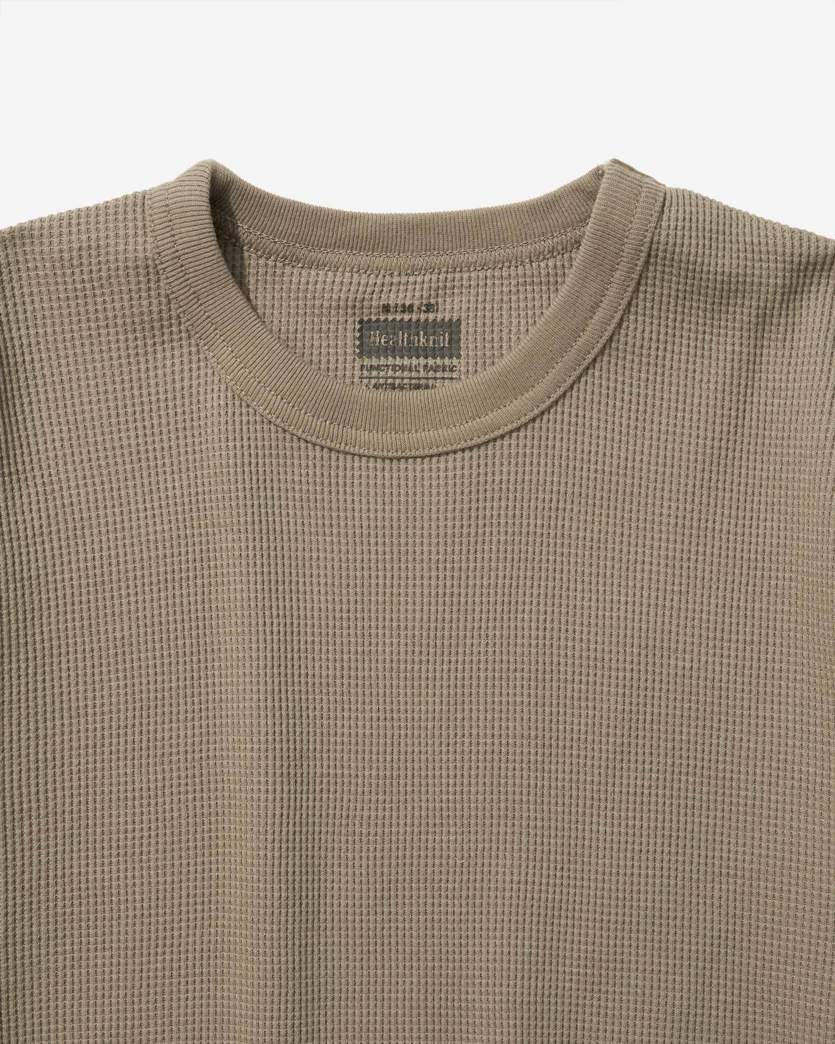 Functional Fabric Waffle L/S T-Shirt - Beige