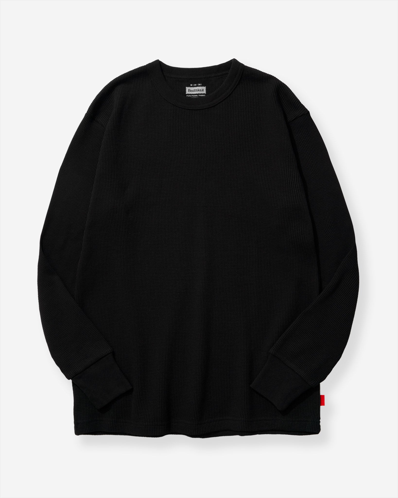 Functional Fabric Waffle L/S T-Shirt - Black