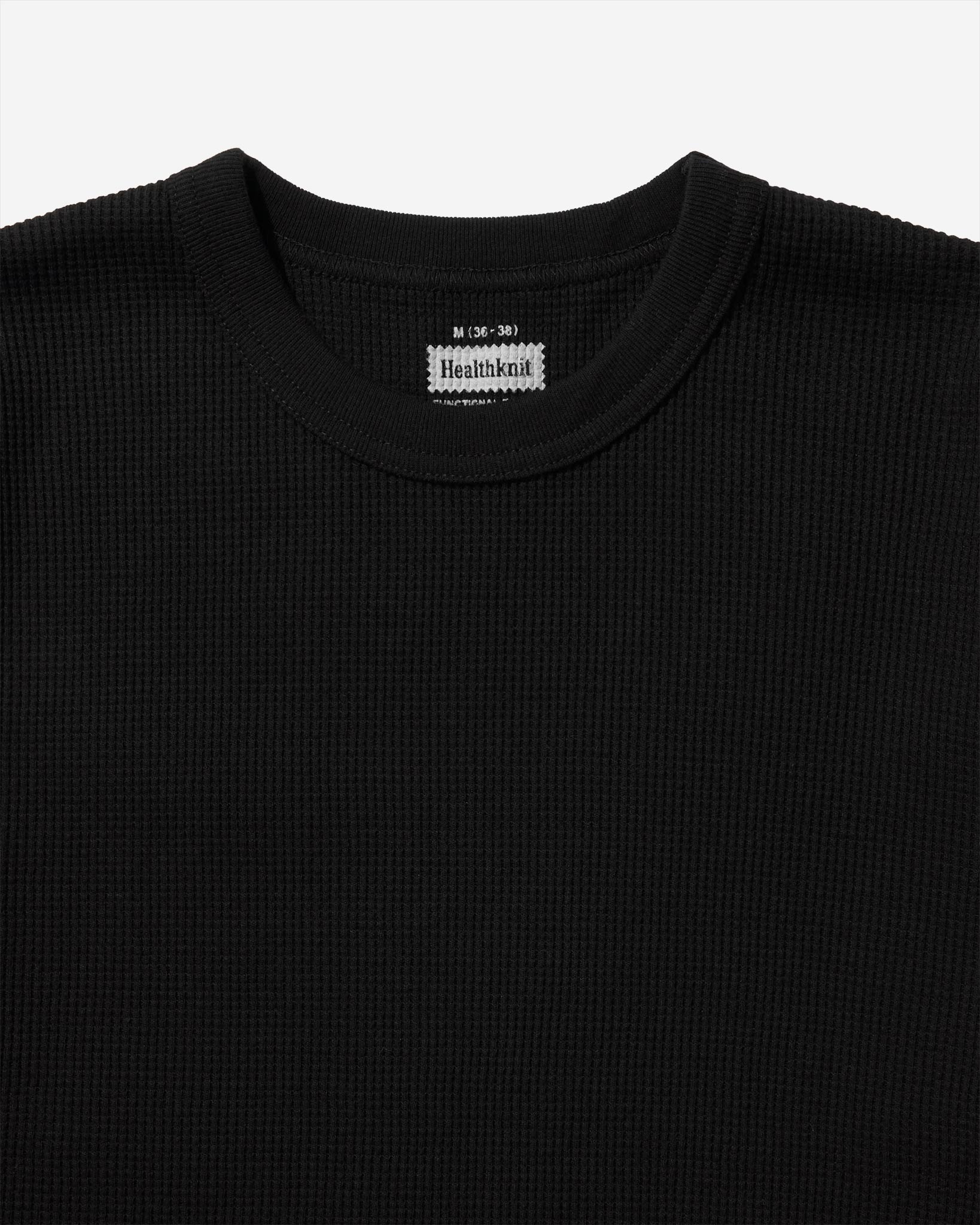 Functional Fabric Waffle L/S T-Shirt - Black