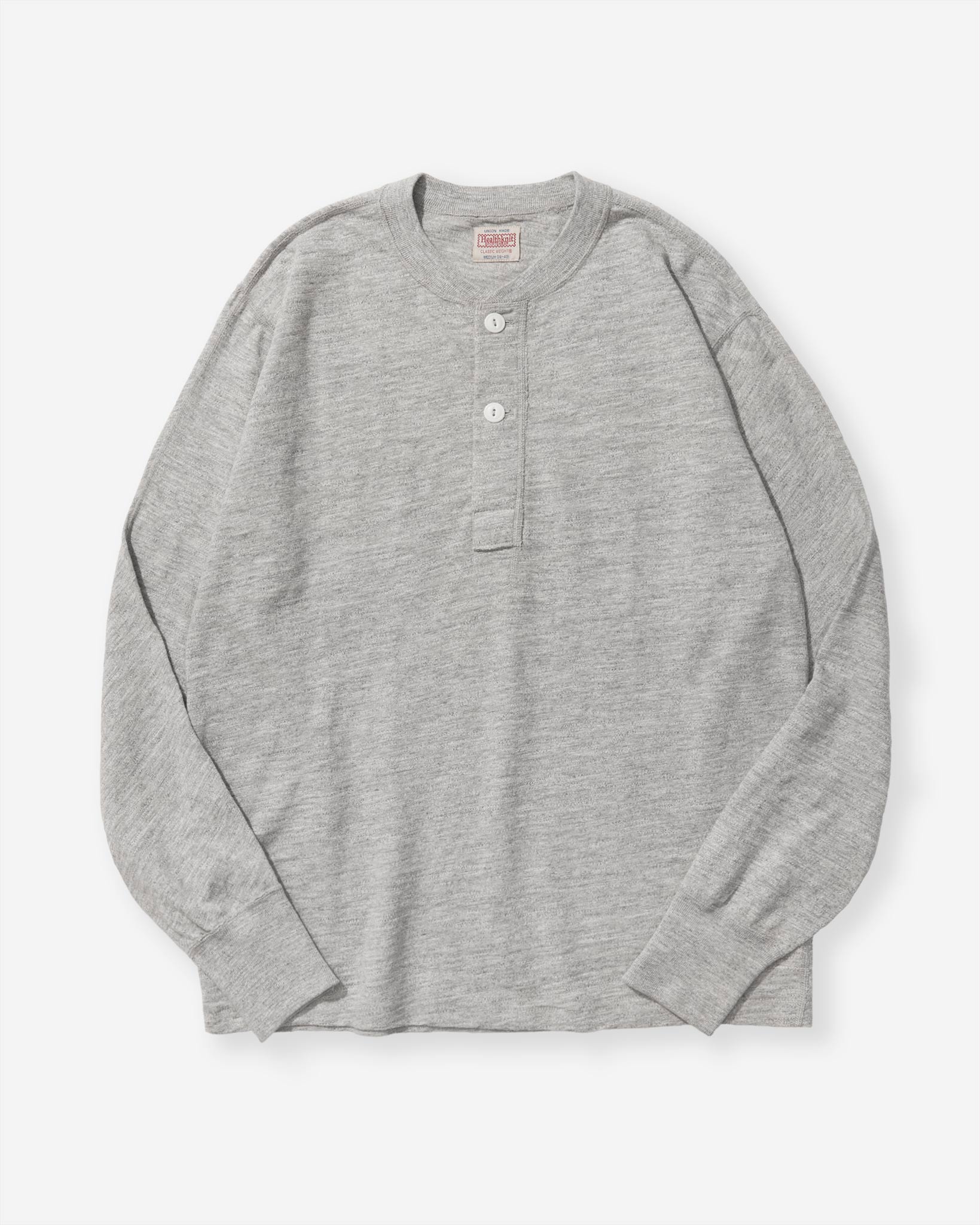 Max Weight Slab Henley L/S T-Shirt - Grey