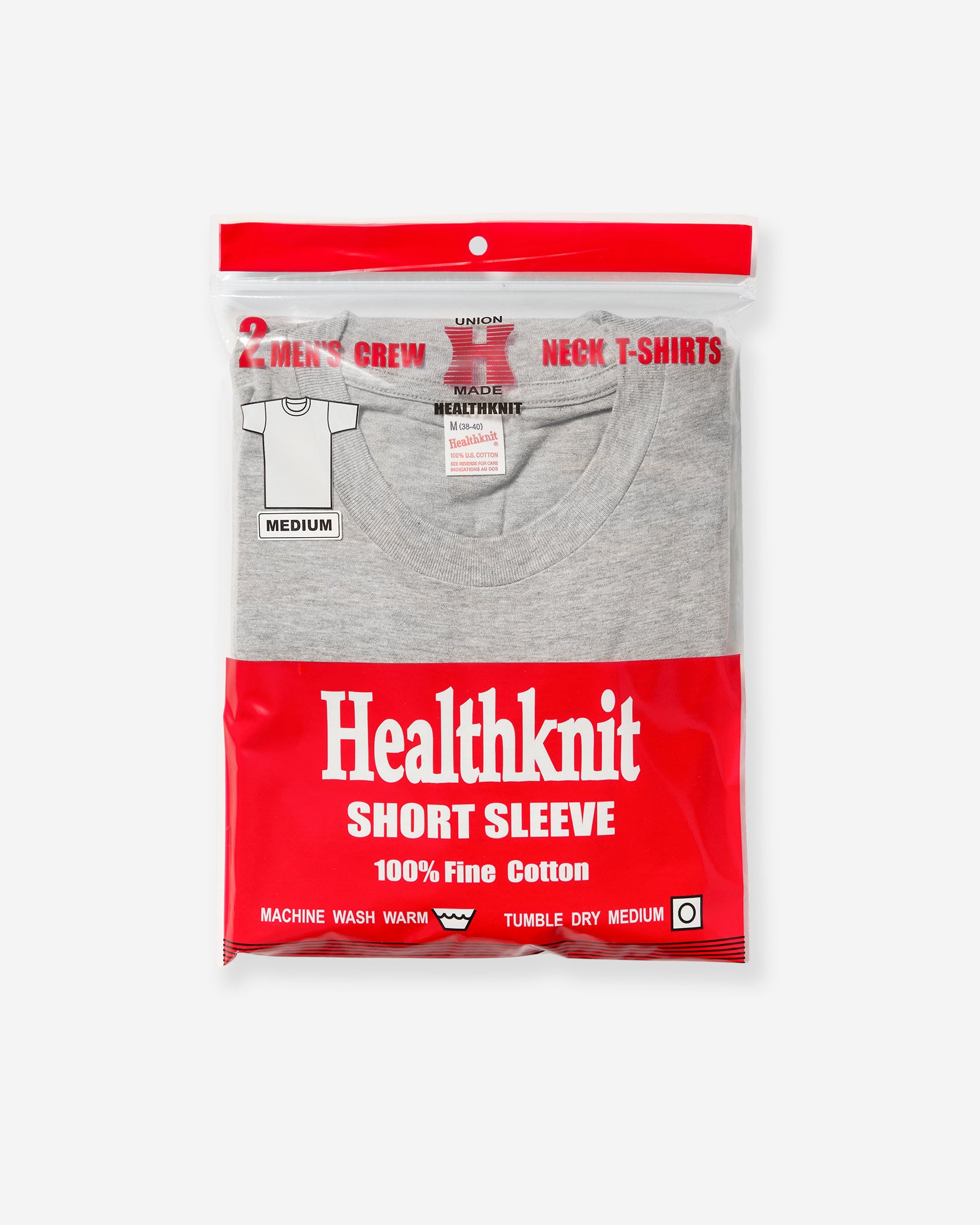 Basic Short Sleeve T-Shirt (2 Pack) - Grey