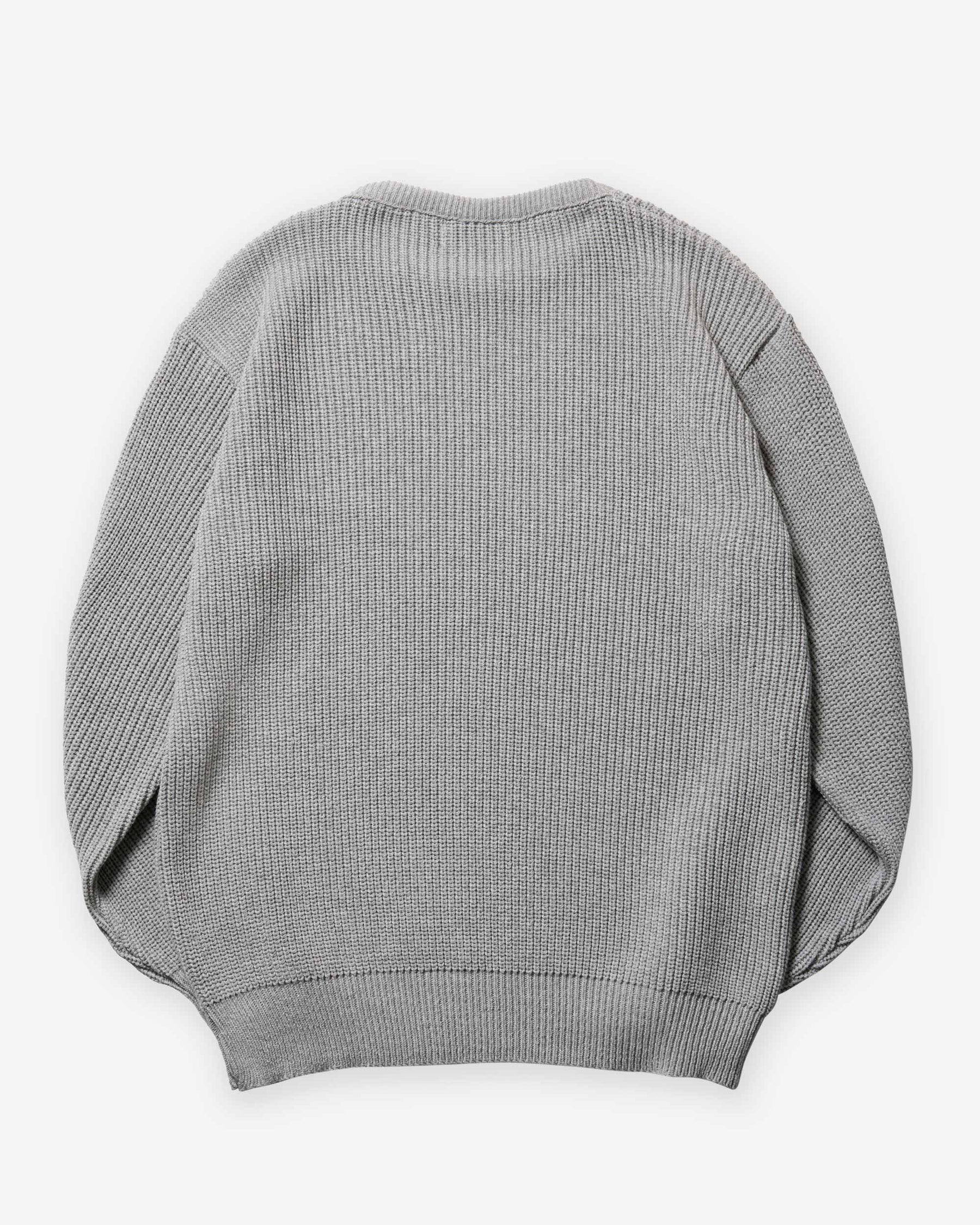 Shaker Crew Pullover - Heather Grey