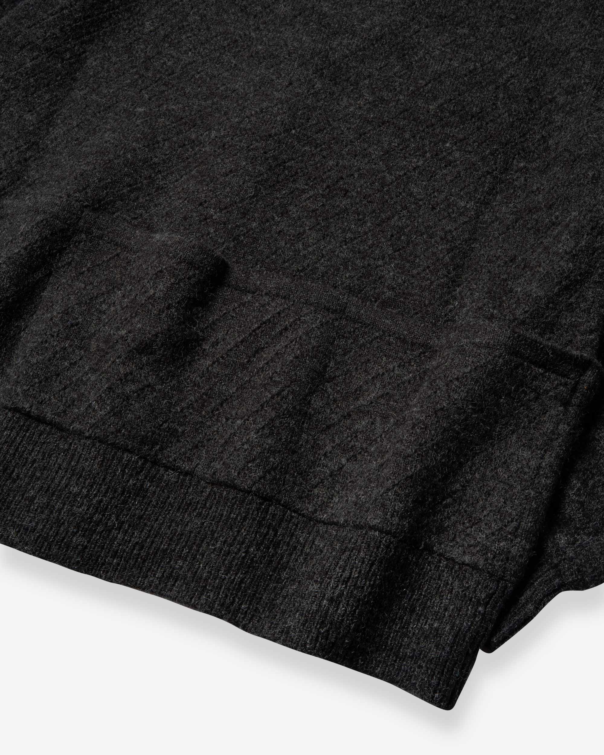 Slash Vent Knit Cardigan - Black